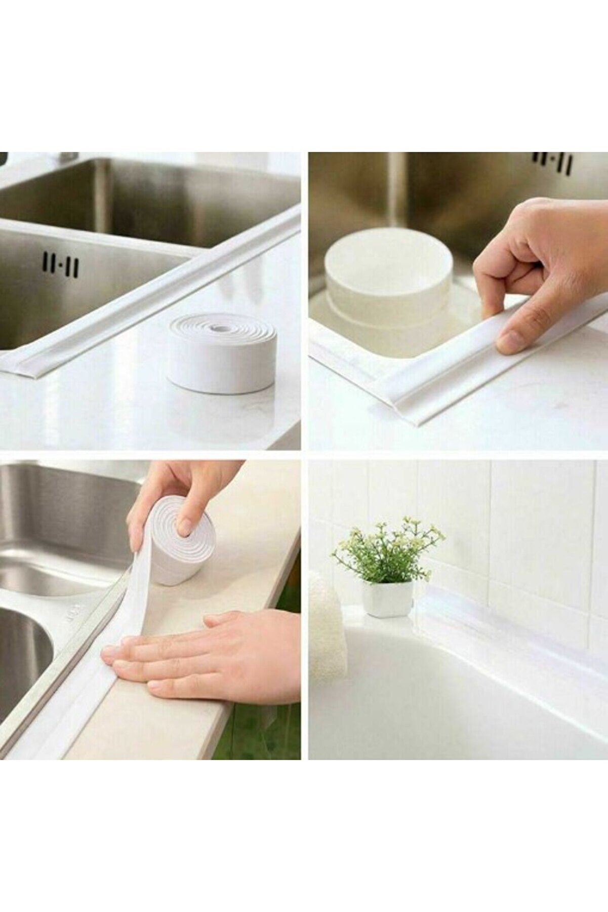 Beyaz Su Sızdırmaz Lavabo Kenar Bandı (3.2M)