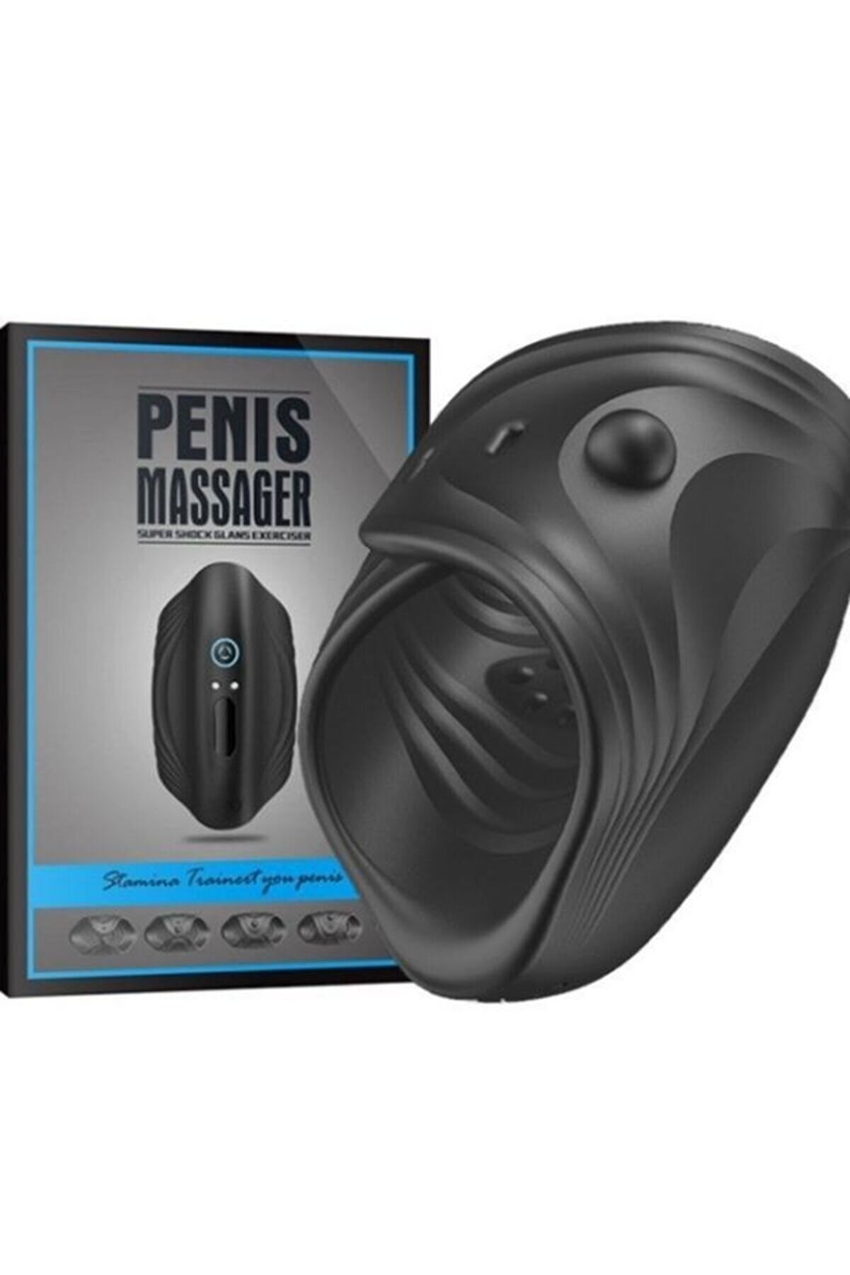 FantaziAtölyesi Censan Penis Massager Super Shock Glans Exerciser Titreşimli Mastürbatör