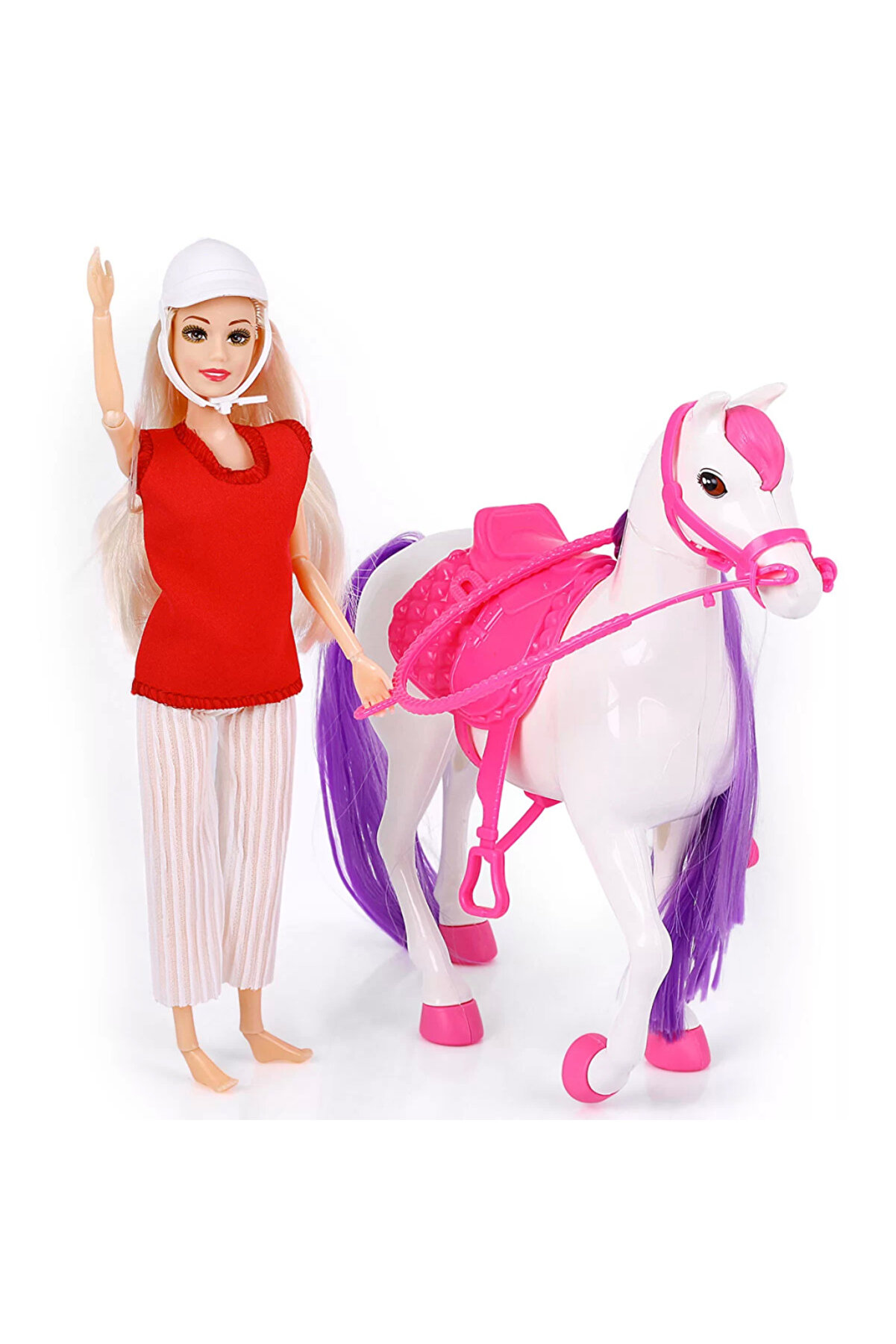 Jasmi̇ne Atlı Bebek Beyazpembe