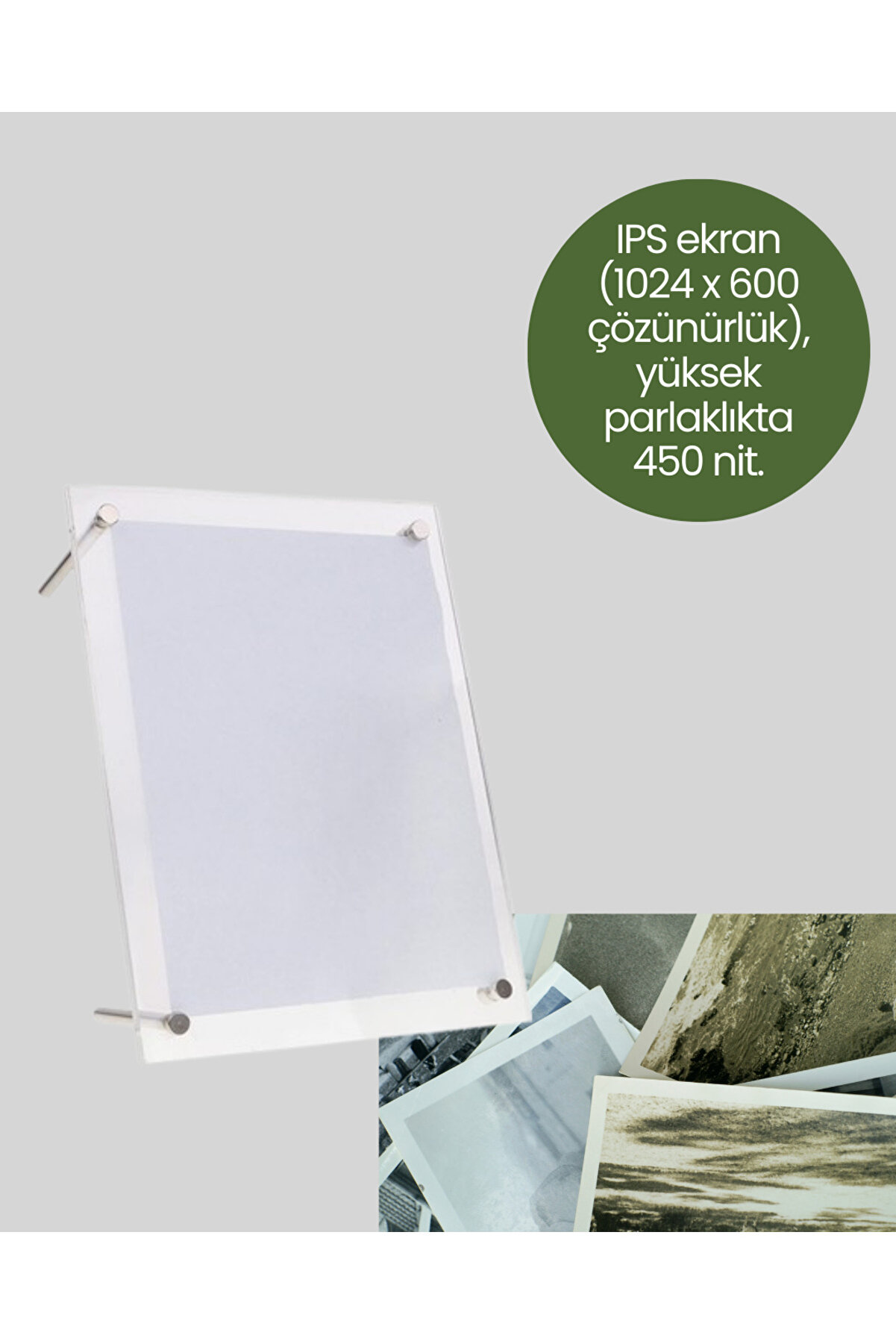 1024X600 Çözünürlüklü 7 İnç Di̇ji̇tal Görüntü Çerçevesi̇ – Canlı Ve Net Ekran