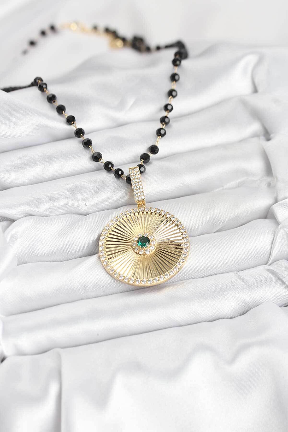 316L Çeli̇k Zi̇nci̇r Kri̇stal Boncuklu Kadın Kolye