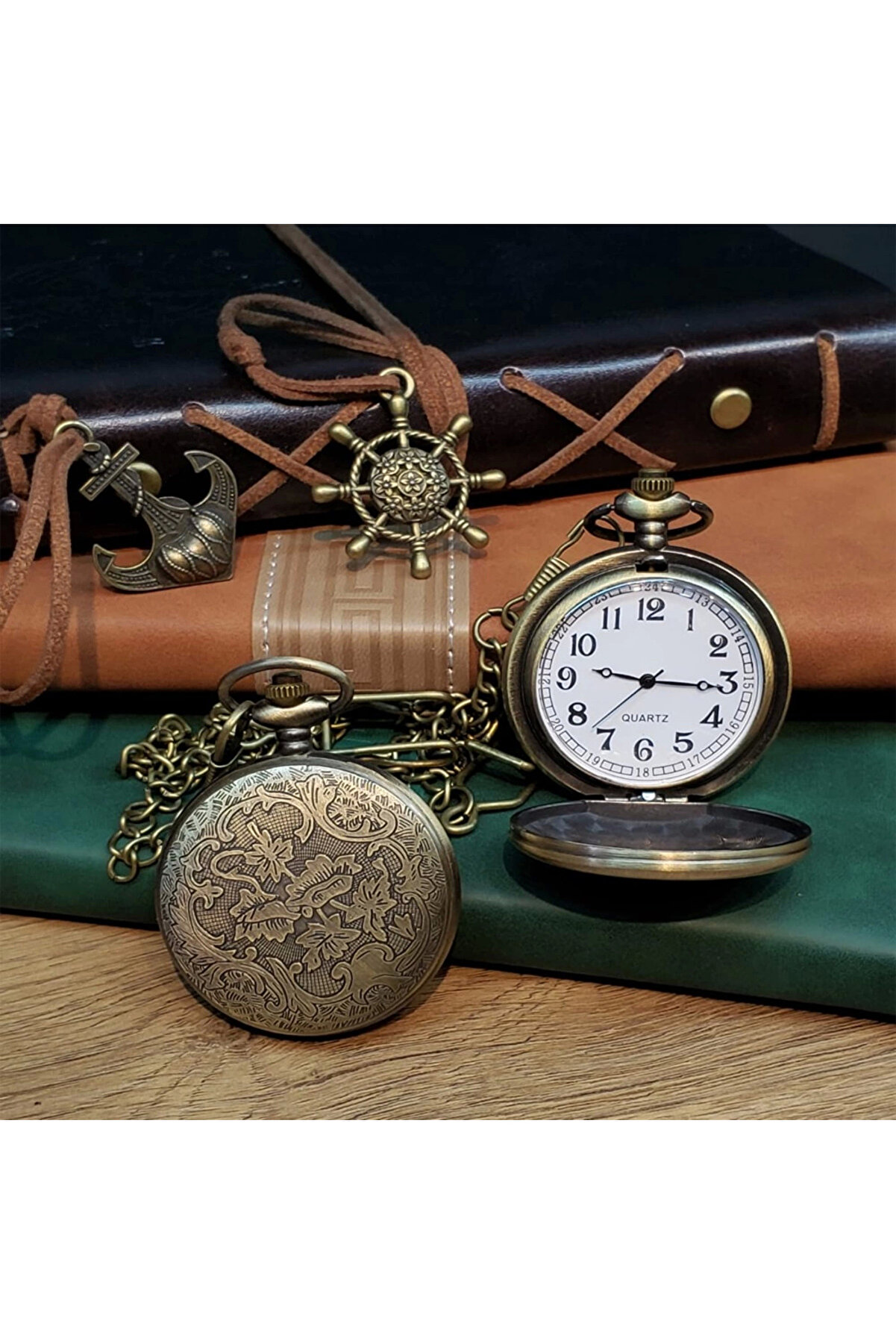 Hayat Store Anti̇ka Tren Tasarımlı K&ouml;stekli̇ Cep Saati̇