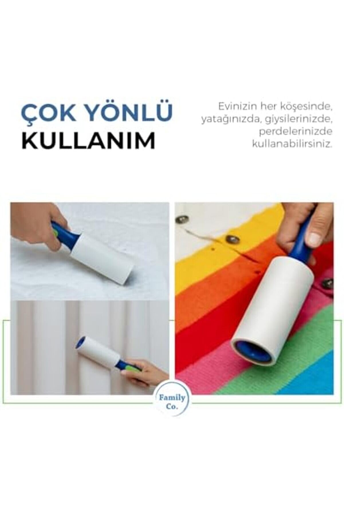 Co.kedi̇ Köpek Saç Kıl Tüy Toplayıcı Rulo 8 Adet Yedek Kartuş Her Bi̇ri̇ 60 Yaprak 1014773
