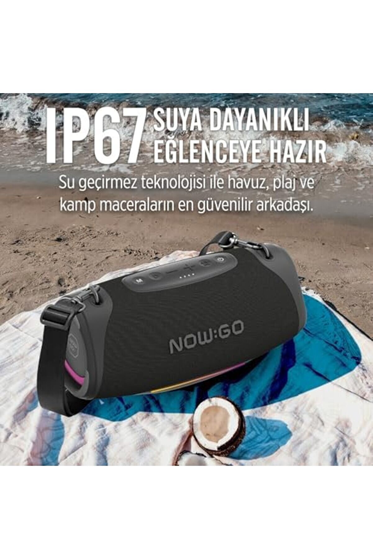 Eli̇zzashop Go Storm Li̇te 80W Rgb Super Bass Tws Party Speaker Taşınabi̇li̇r Kablosuz Bluetooth Hoparl&ouml;