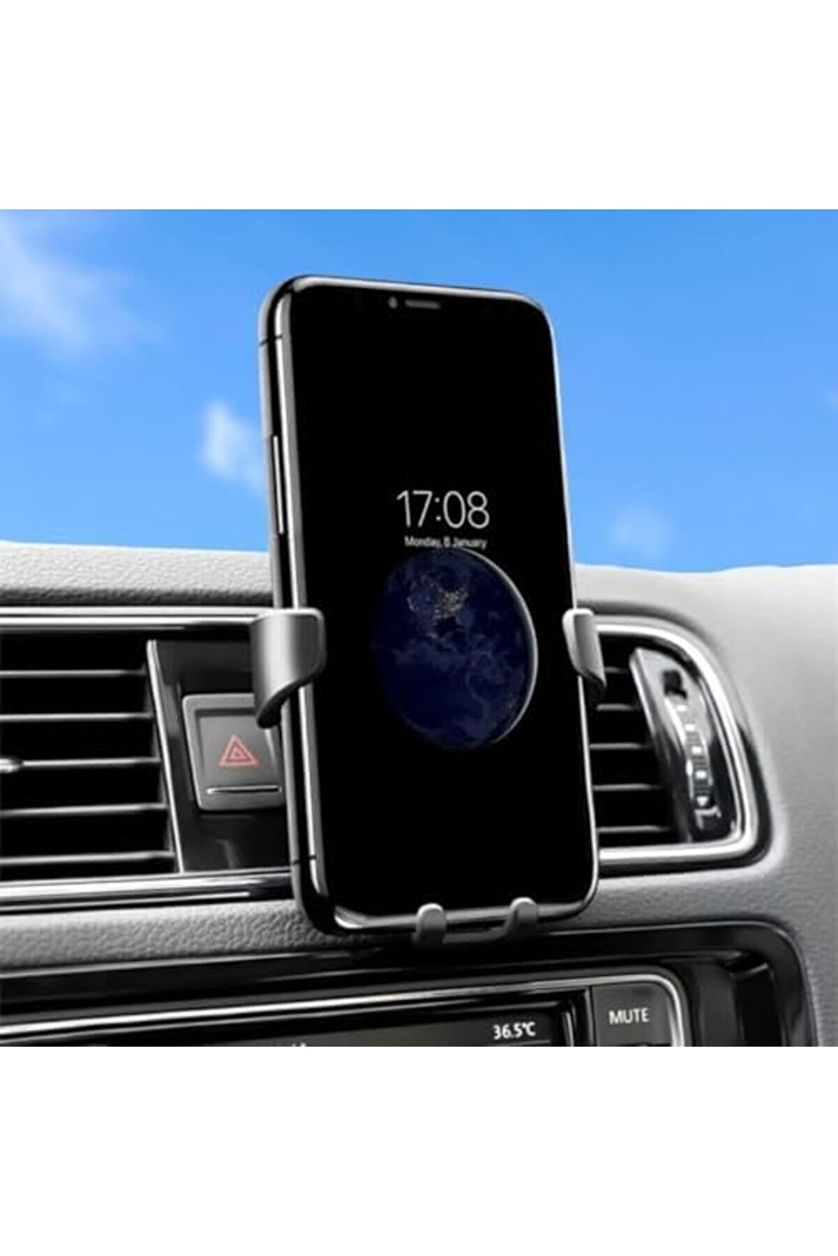 Araç İçi̇ Kli̇ma Takılabi̇len Plasti̇k Oto Telefon Tutucu 1014773