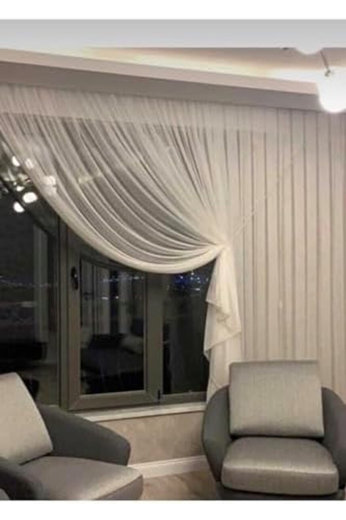 Perde Kruvaze Bağlama Aparat, Halat, Kordon Fon Perde Korni̇şe Takmati̇k 1 Adet Krem 275 Cm Byzt4 117