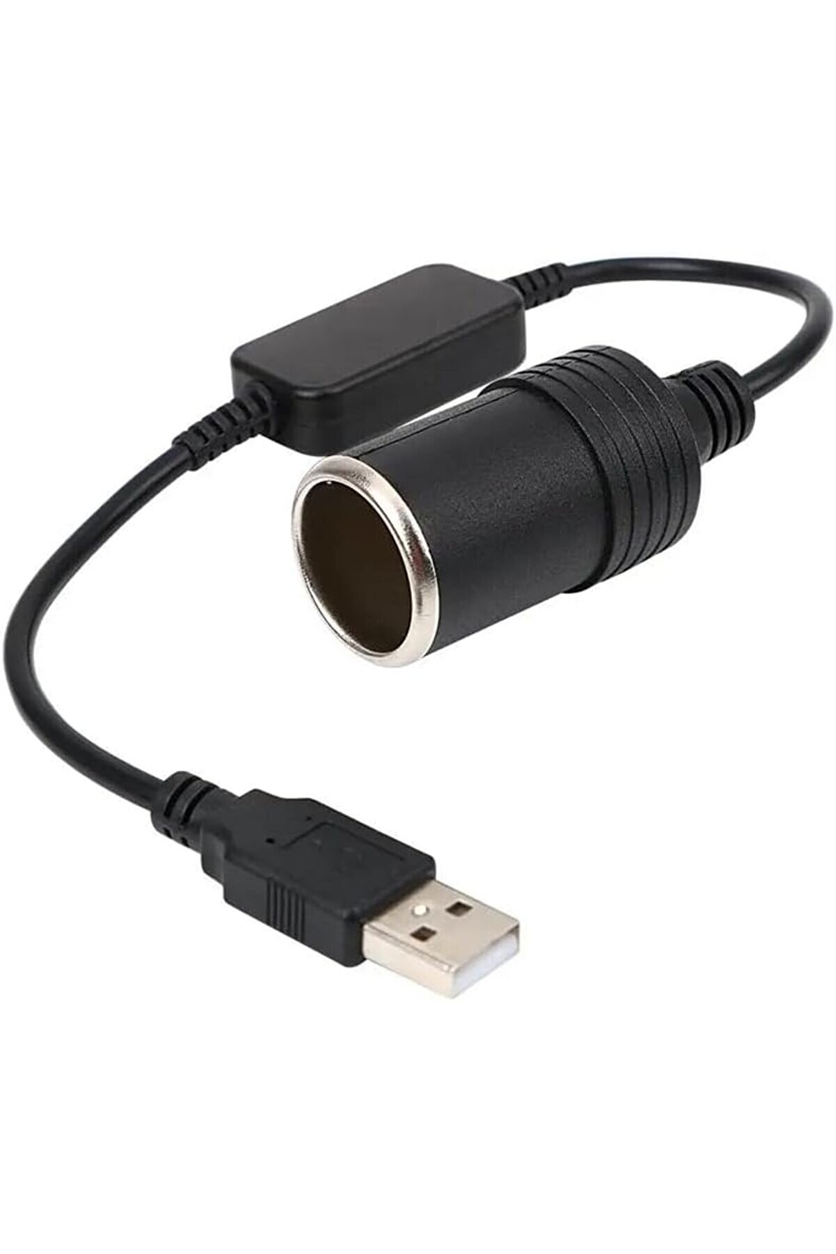 STOREMAX elizzashop Lua USB 2.0 Siyah 5 Volt 2 Amper To 12 Volt 800mAh Araç Çakmaklığına Çevirici elizzashop