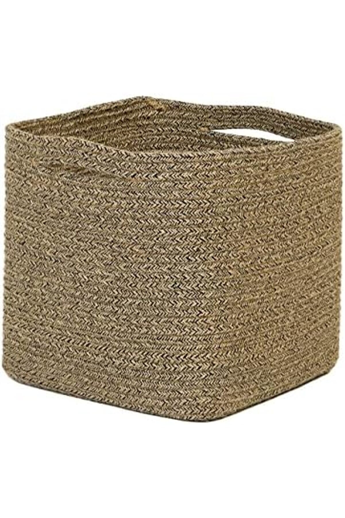 Texti̇le Si̇yah Kırçıllı Jüt Halat Sepet 30 X 30 X 30 Cm 1014773