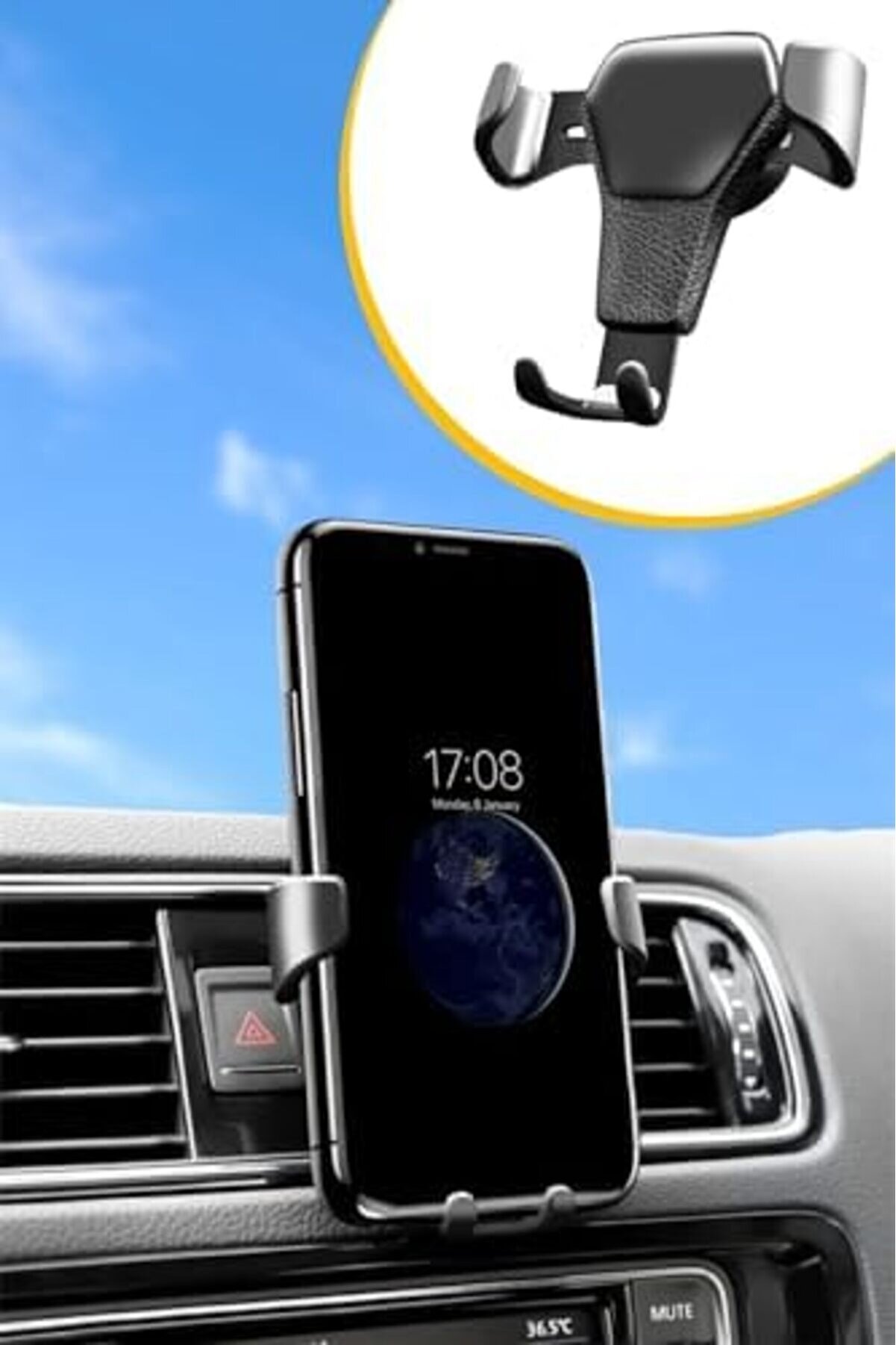 Araç İçi̇ Kli̇ma Takılabi̇len Plasti̇k Oto Telefon Tutucu 1014773