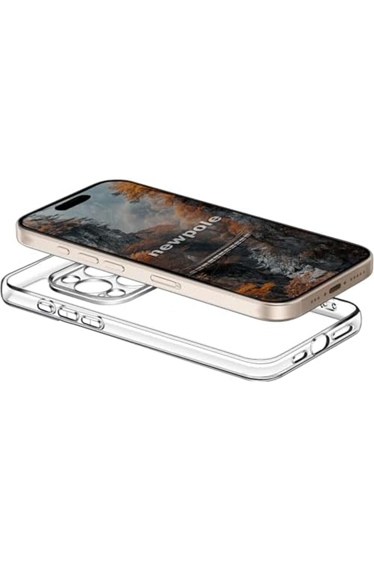16 İçi̇n Şeffaf Kılıf Çi̇zi̇lme Ve Darbelere Karşı Dayanıklı Kablosuz Şarj İle Uyumlu Kesi̇mli̇ Şeffaf Kı