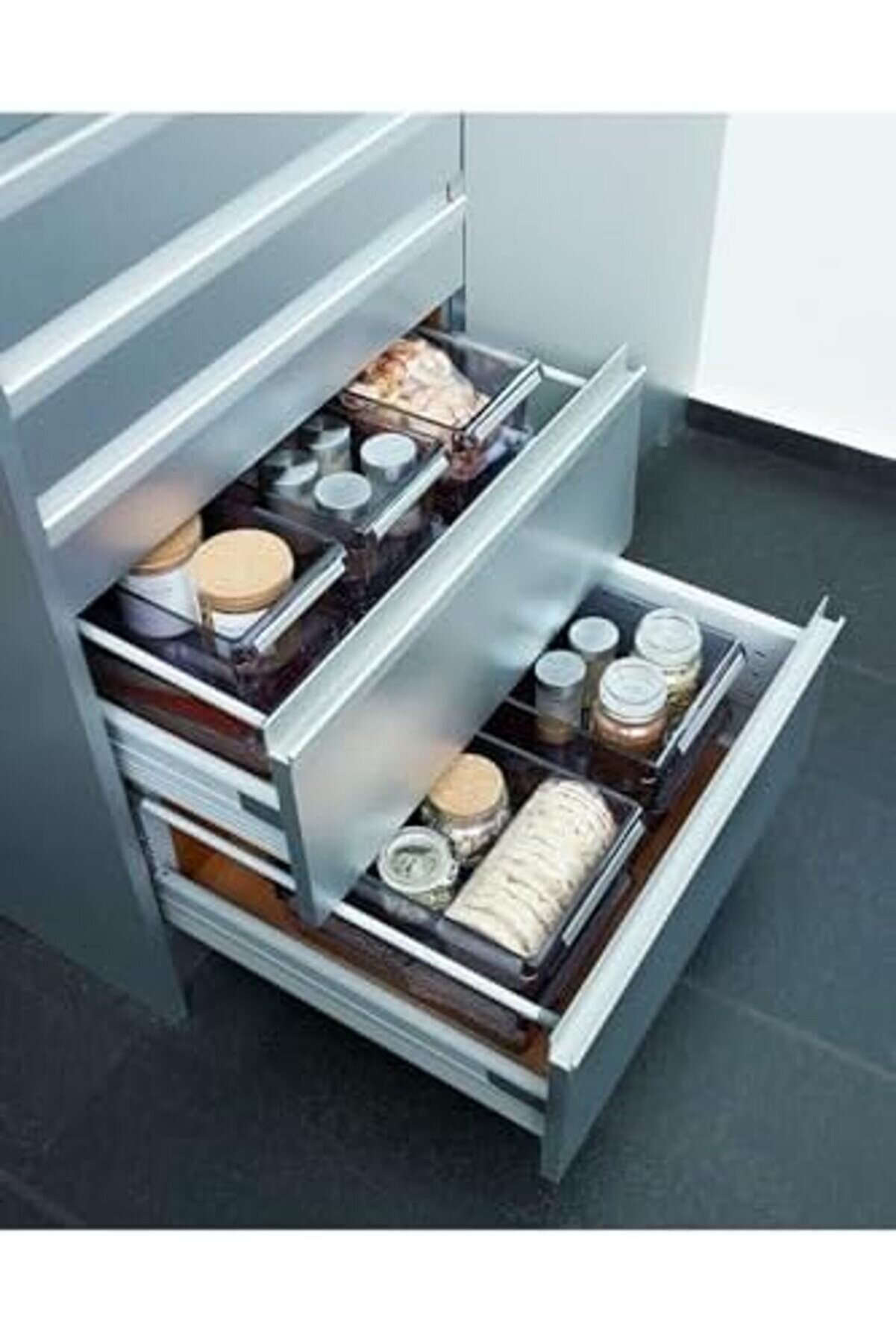 M-E27-40-25 Düzenleyi̇ci̇ Raf, Şeffaf Si̇yah 1014773