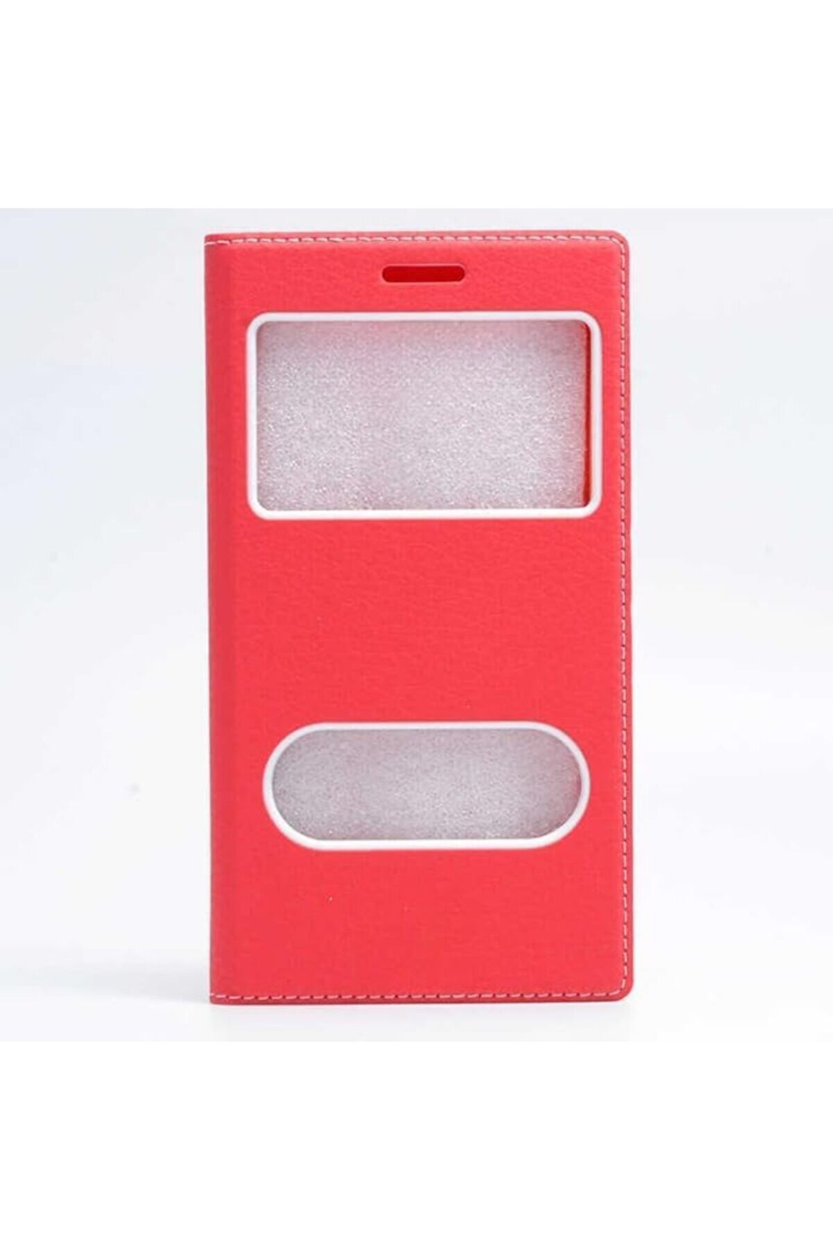 STOREMAX A7 2016 Uyumlu Darbeye Karşı Dayanıklı Pencereli Kapaklı Kılıf (Kırmızı, A7 2016) 1014773