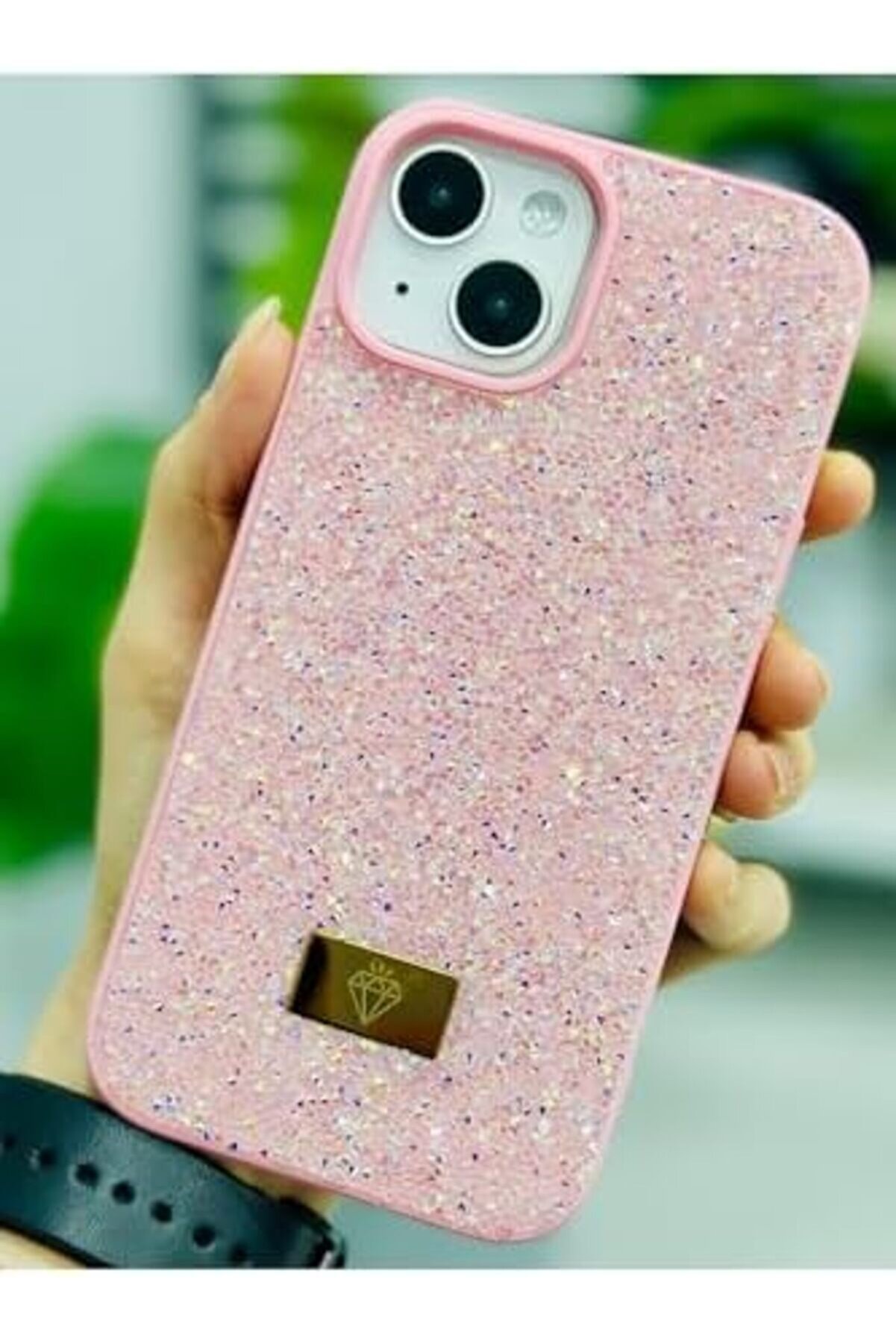 Aksesuar 13-14 Ve 15 İle Uyumlu Tasarımlı Taşlı Işıltılı Parlak Pırlanta Si̇li̇kon Kılıf 1014773