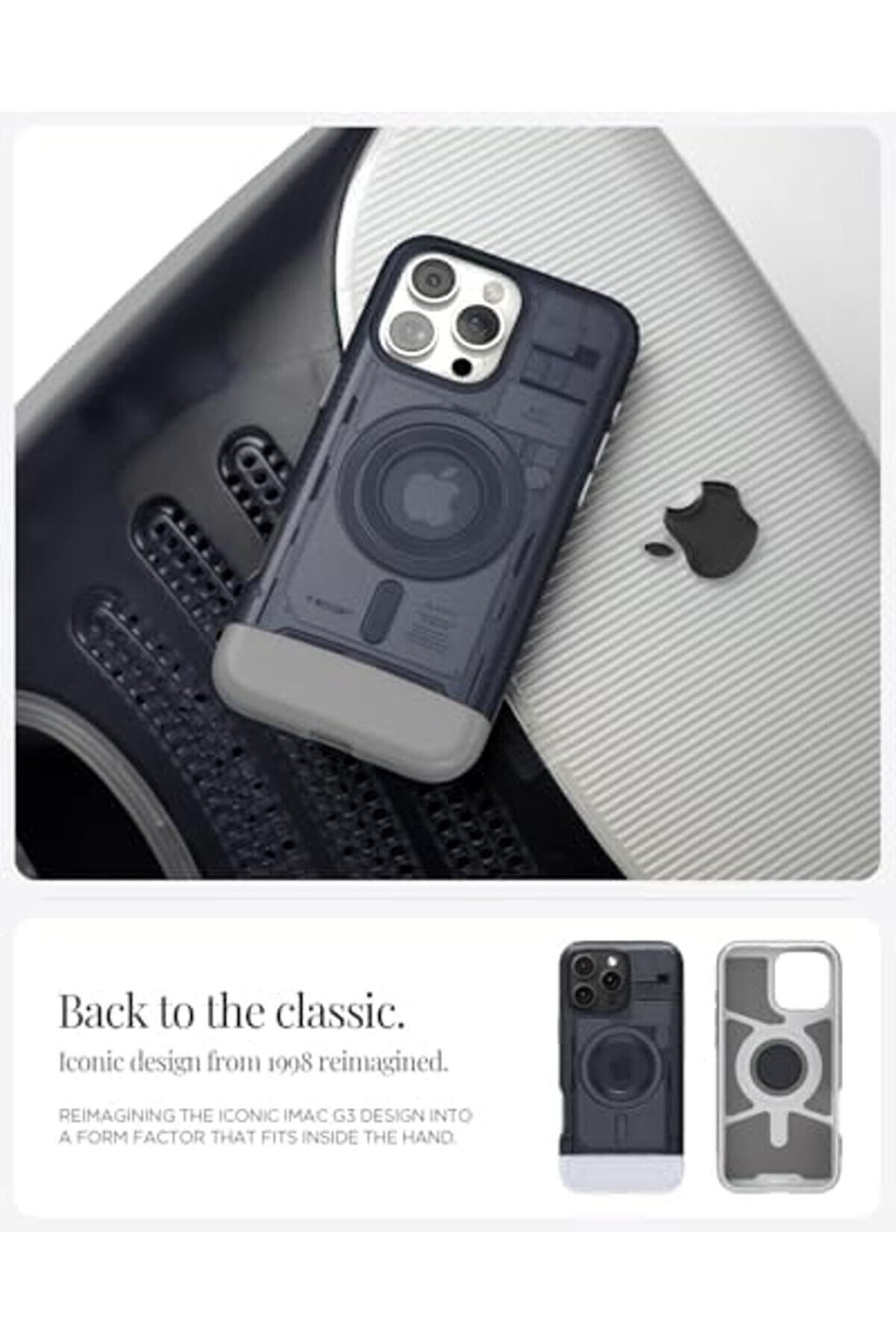 16 Pro Kılıf C1 Hava Kanalı Teknoloji̇si̇™ Askeri̇ Sınıf Koruma Magfi̇t Graphi̇te Tasarım Kapak - Acs0815