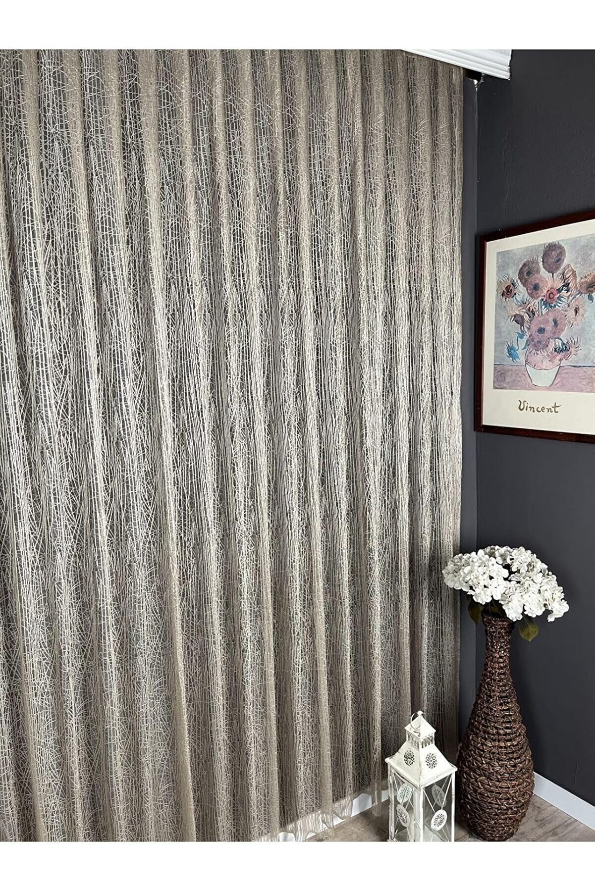 STOREMAX Depo Taç Buz Kırığı Seyrek Pile Tül Tek Kanat BZKRGSEYREKPİLE, Bej, 70 x 200 1014773