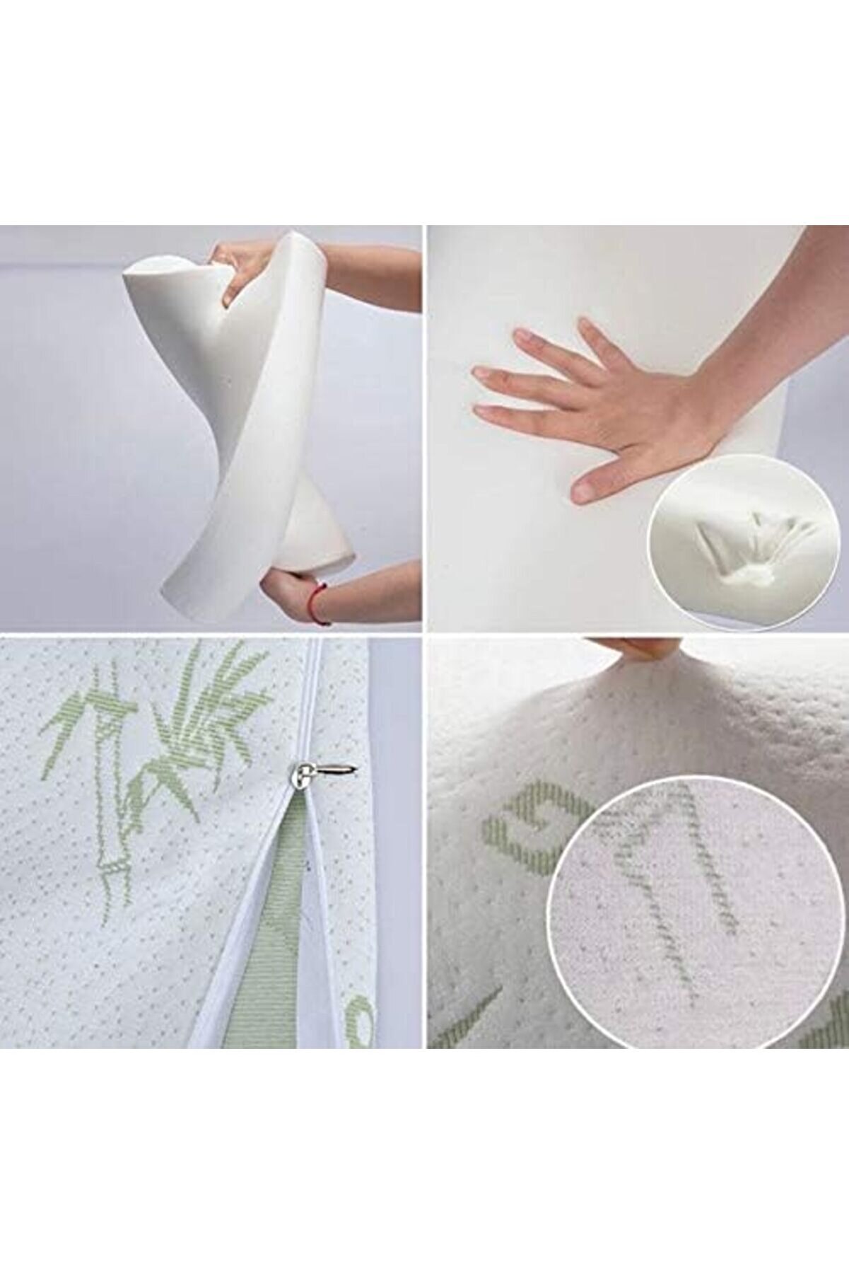 Vi̇sco Yastık Bambu Kılıflı Ortopedi̇k Yastık Boyun Yastığı 1014773