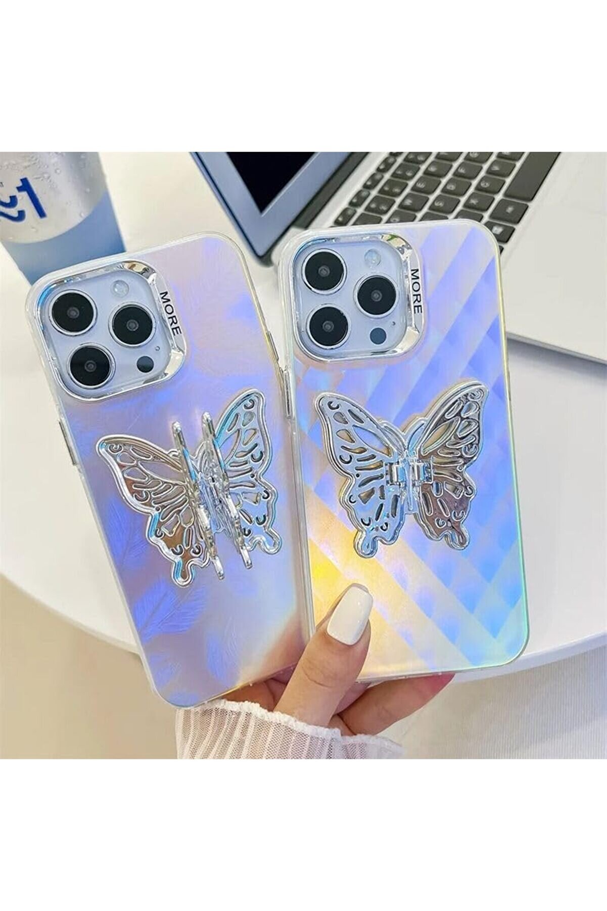 S24 Fe İle Uyumlu Kılıf Kelebek Si̇li̇kon Kılıf Desen 2 1014773