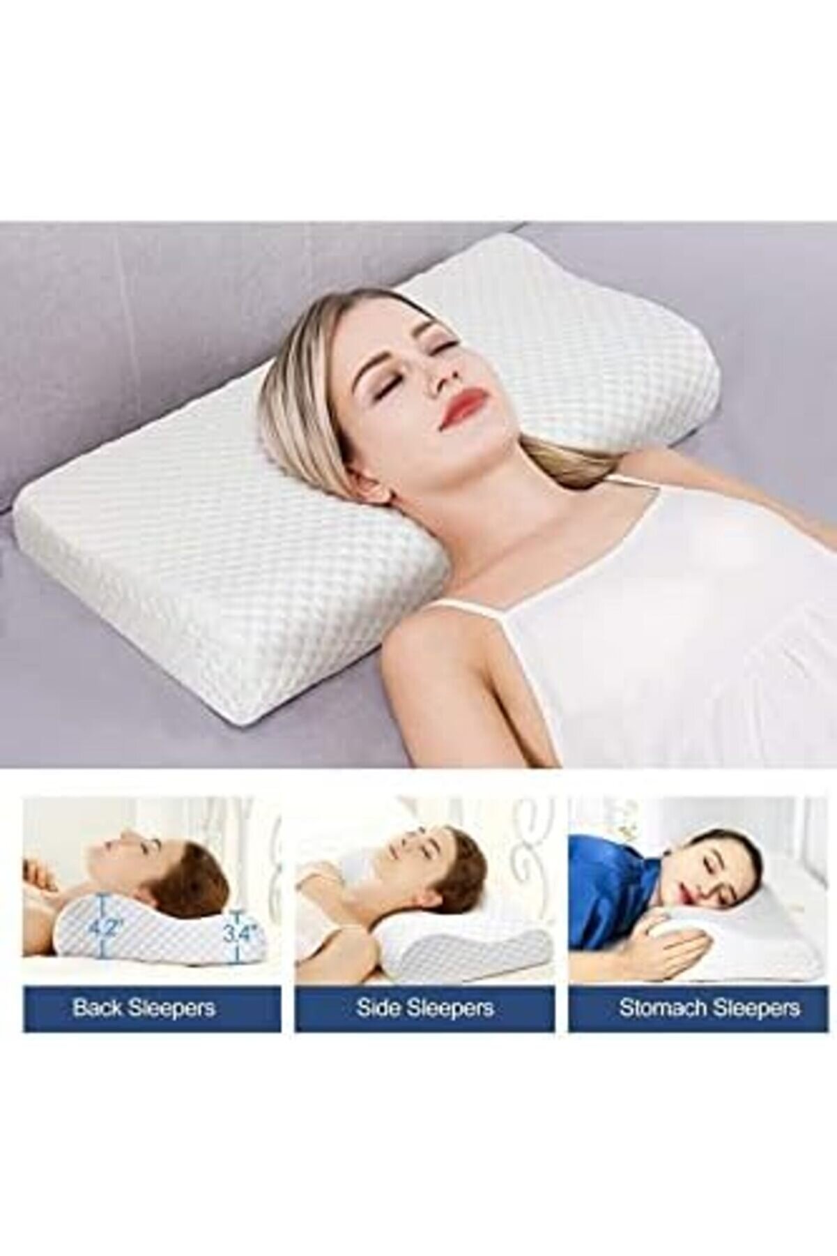 Svngsphereshop Ortopedi̇k Vi̇sko Boyun Yastığı Ortapedi̇k Boyun Yastığı Boyun Düzleşmesi̇ Boyun İçi̇n Öze