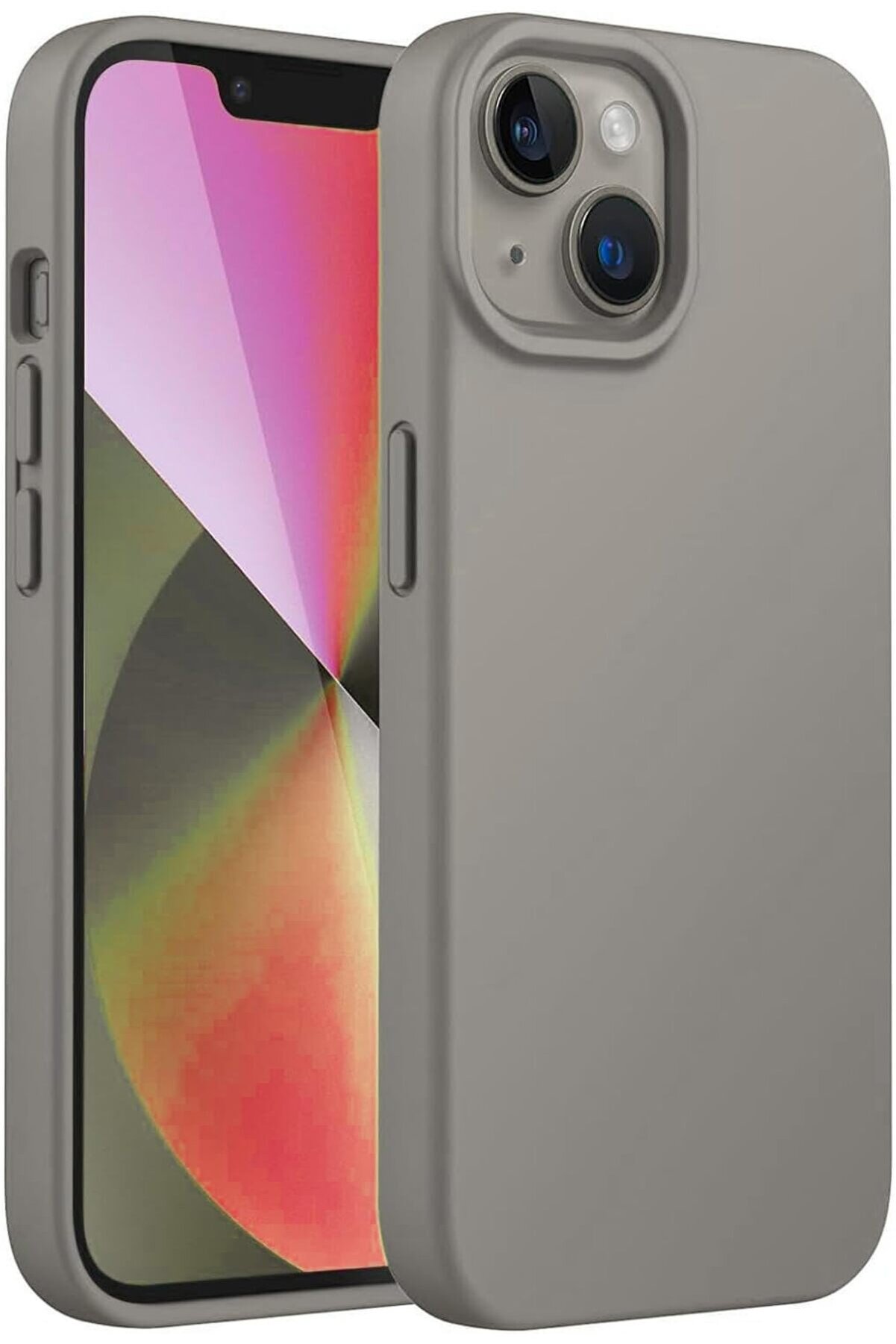 STOREMAX 13 ve 14 Uyumlu &Ouml;zel İpeksi Dokunuş Hissi Veren İ&ccedil;i Yumuşak Kadife Lansman Silikon Kılıf Kapak (Taş)