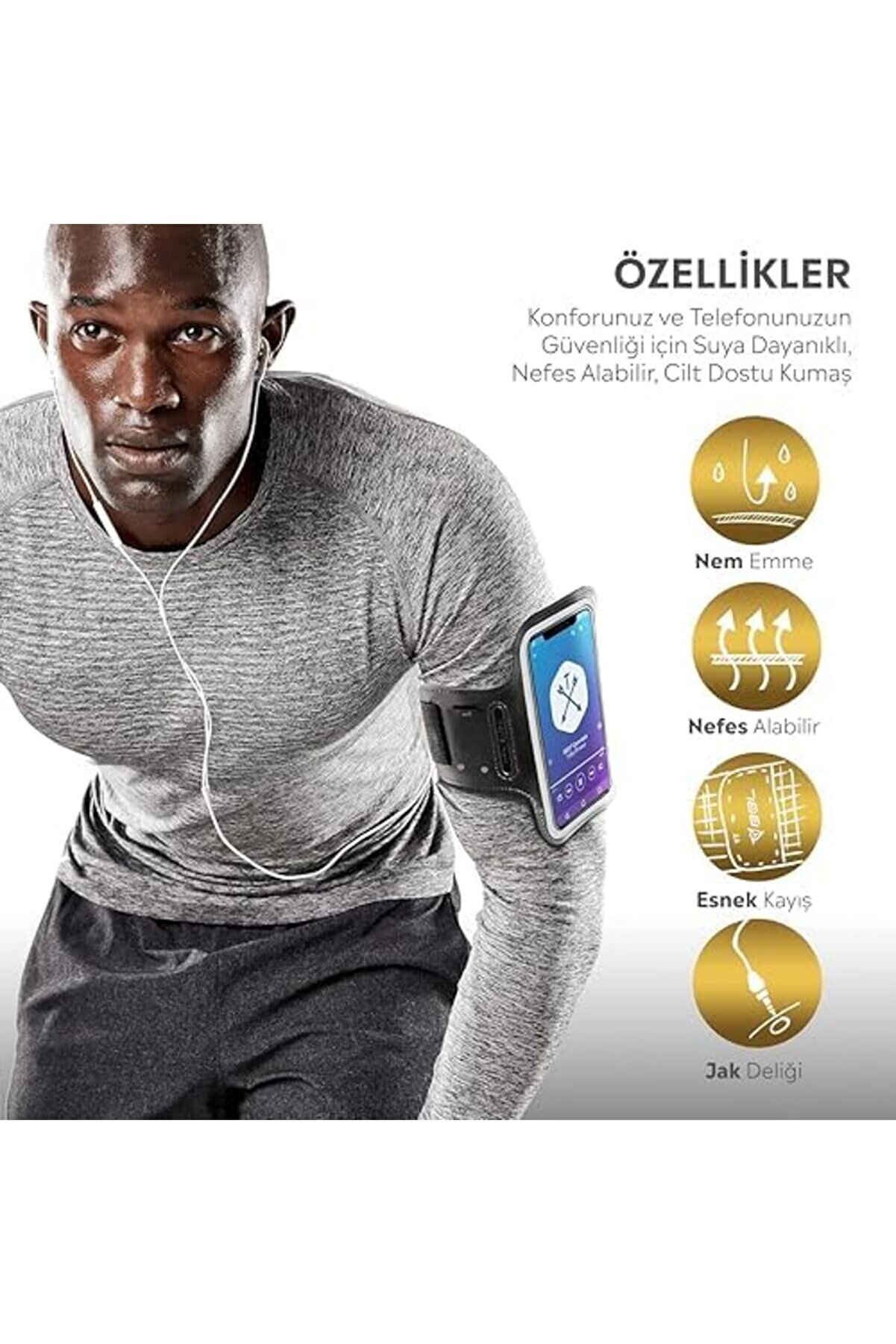 İle Uyumlu 6,9" İn&ccedil; E Kadar Uyumlu Anahtar Koyma B&ouml;lmeli̇ Spor Koşu Y&uuml;r&uuml;y&uuml;ş İ&ccedil;i̇n Kol Bandı Si̇yah 101
