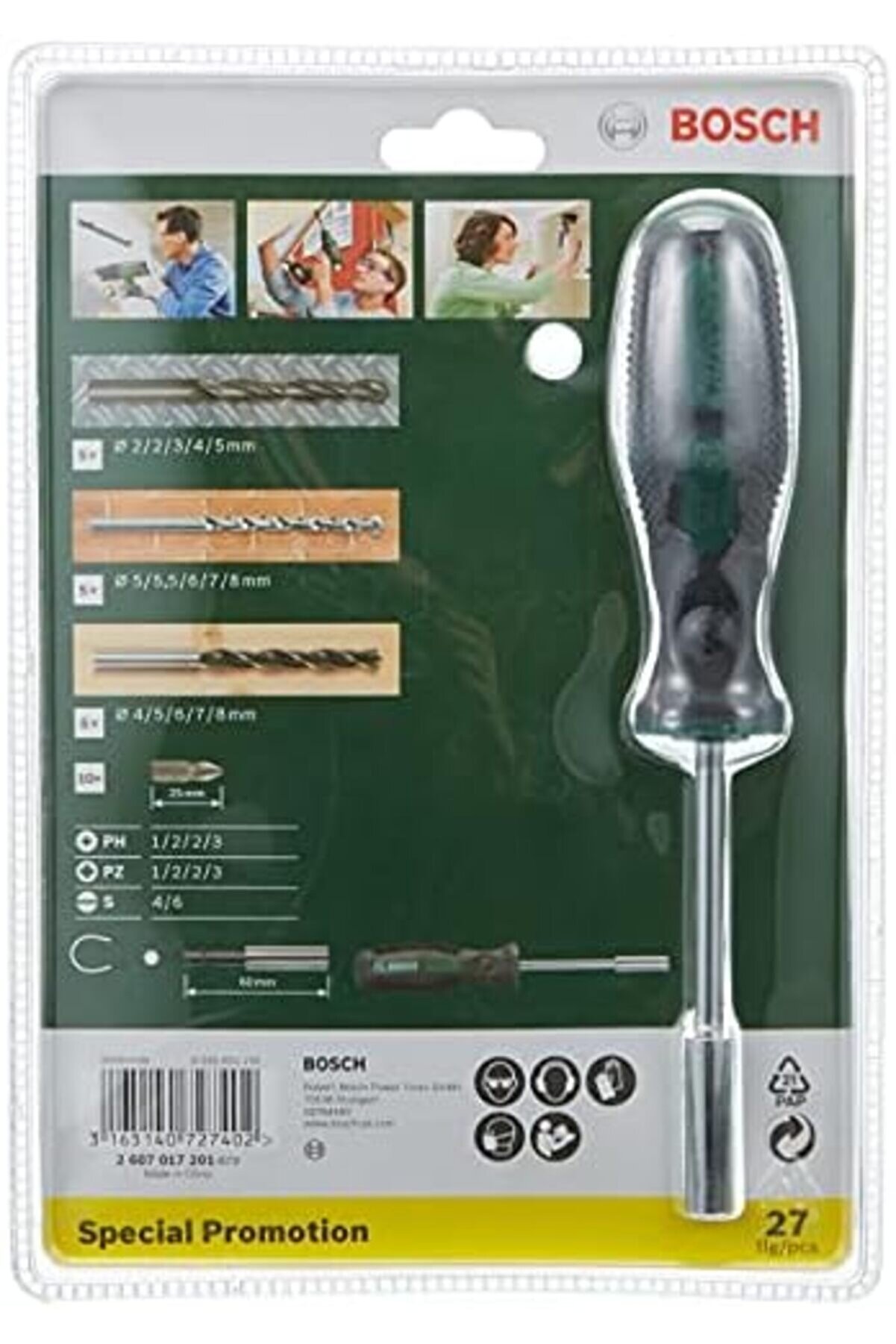 Professi̇onal Accessori̇es - 27 Parça Tornavi̇dalı Vi̇dalama Ve Matkap Ucu Seti̇, Gümüş 1175713