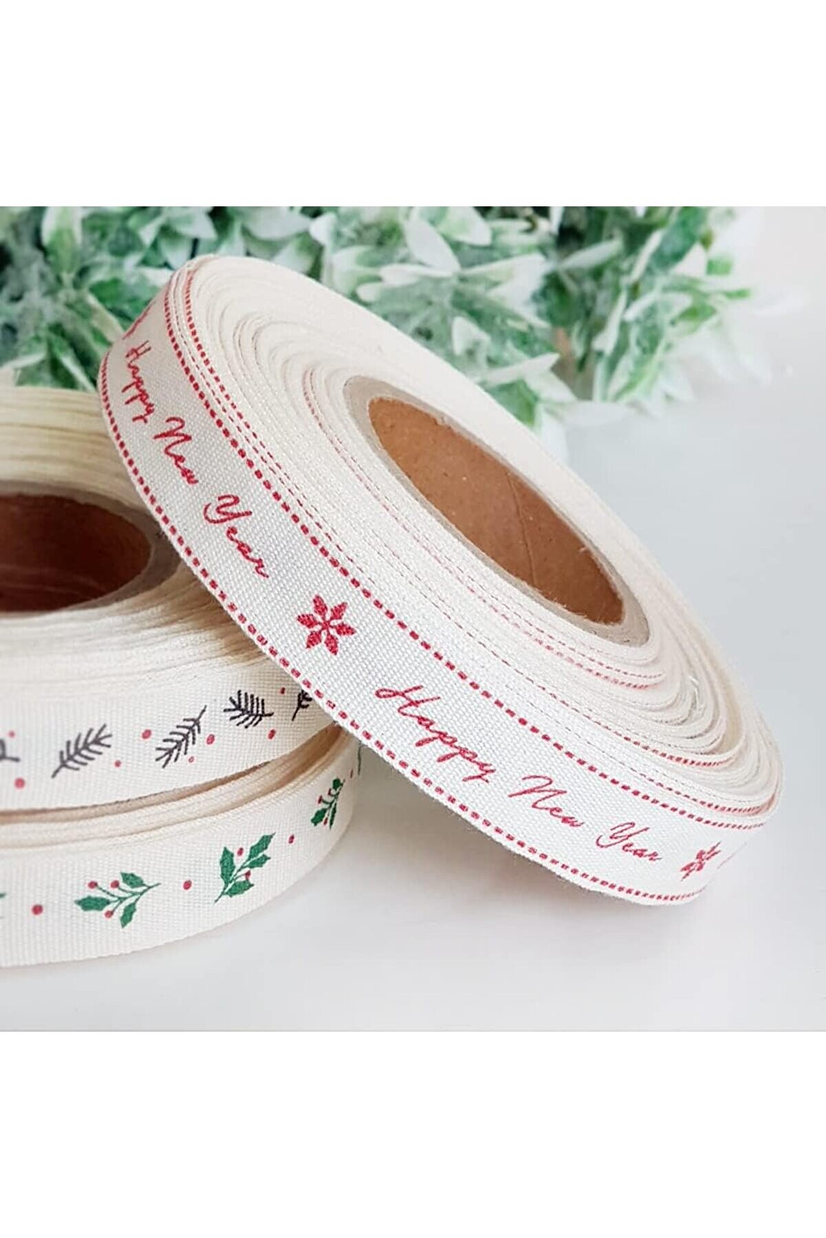 STOREMAX Pamuk şerit, happy new, 1.5 cm 5 metre 1014773