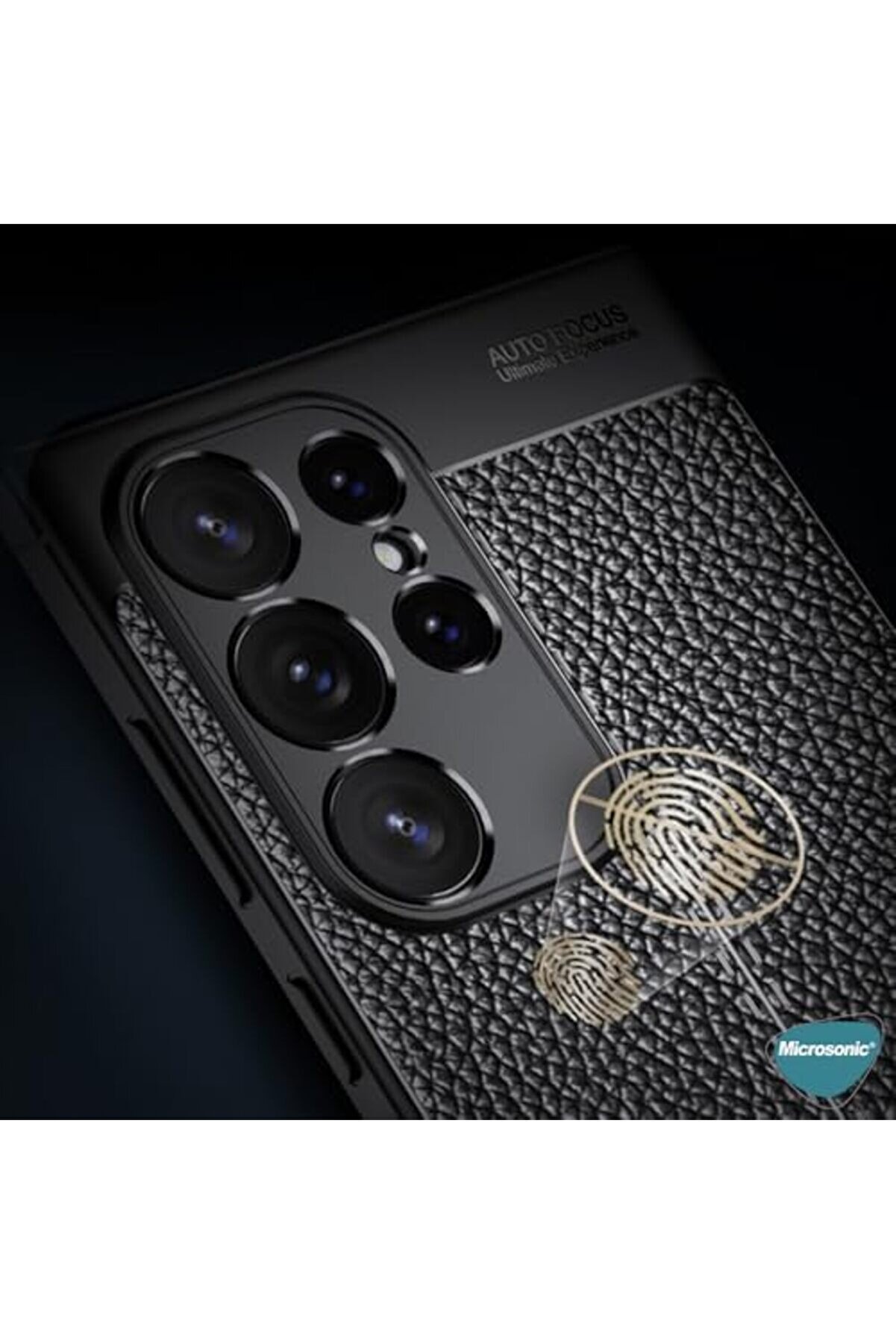 Eli̇zzashop Tecno Spark 20 Pro Kılıf Deri̇ Dokulu Si̇li̇kon Si̇yah [Spark 20 Pro İle Uyumlu Kılıf - Si̇yah