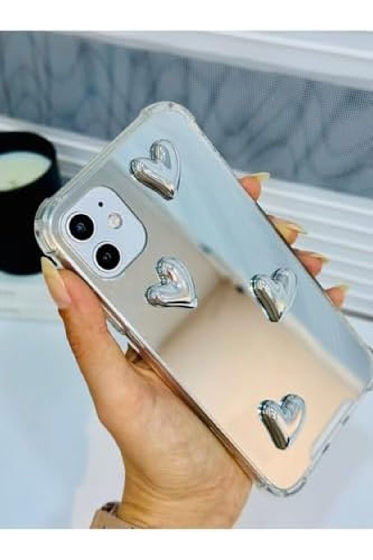 Aksesuar 11 İle Uyumlu Aynalı Tasarım Darbe Önleyi̇ci̇ Si̇li̇kon Kılıf 1014773