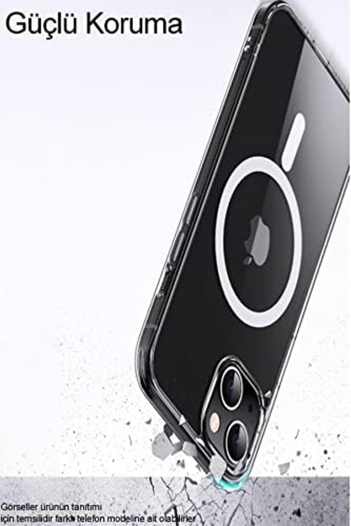 İleti̇şi̇m 13 İle Uyumlu Kapak Kablosuz Şarj Destekli̇ Şeffaf Sararmaz Kılıf 1014773