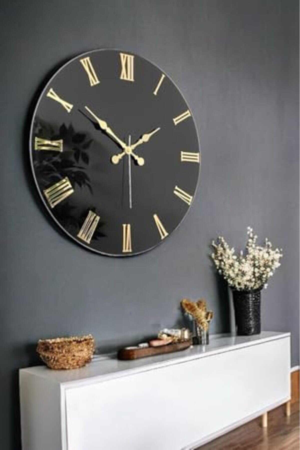 46 Cm Gerçek Ayna Pleksi̇ Rakam Dekorati̇f Duvar Saati̇ 1014773