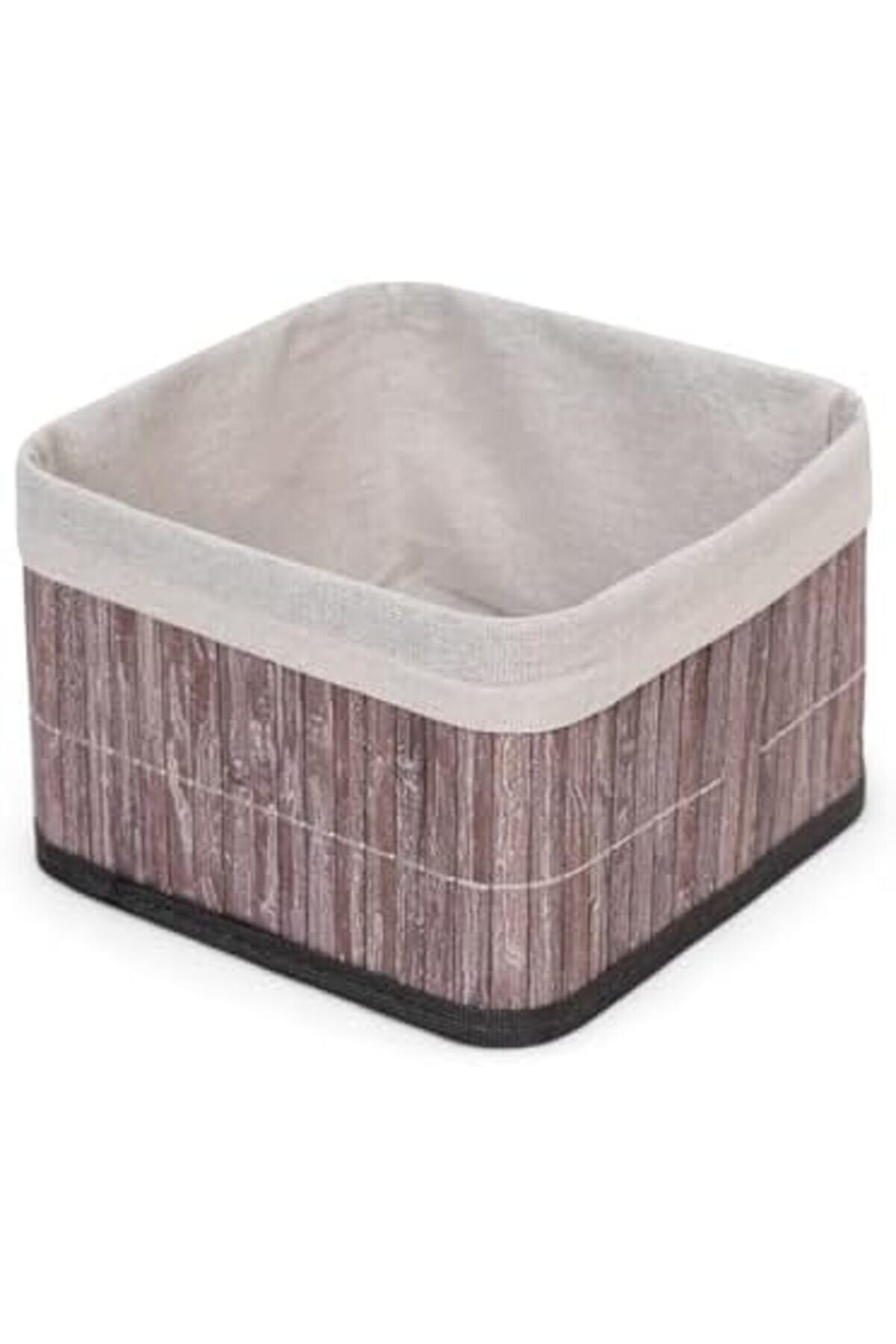 Bambu Çok Amaçlı Saklama Kutusu Düzenleyi̇ci̇ Kare Organi̇zer, Dekorati̇f Bambu Düzenleyi̇ci̇ Gri̇ (20X20X1