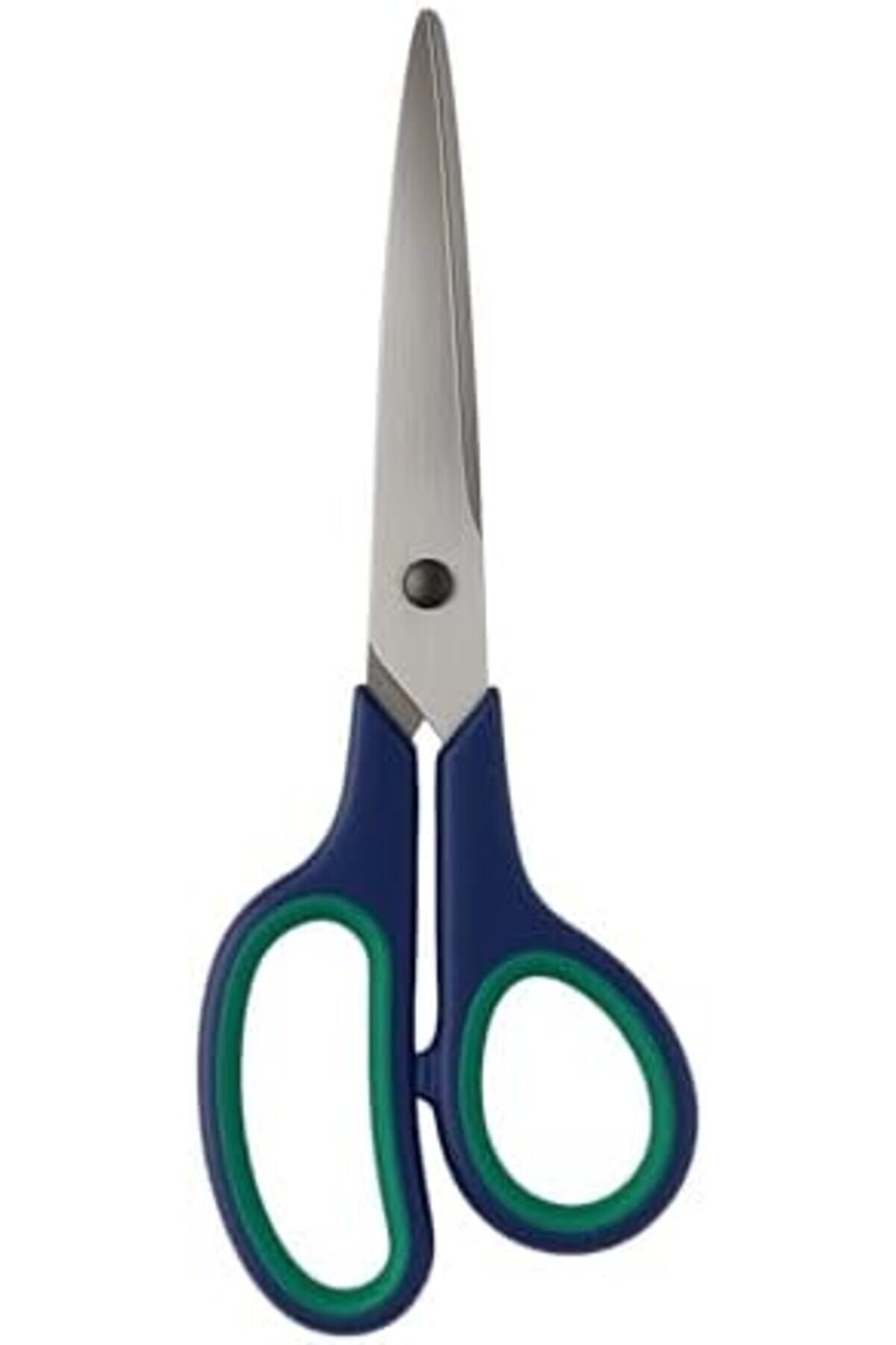 21.5 Cm Paslanmaz Çeli̇k Büyük Ofi̇s Makası – Ergonomi̇k Kauçuk Saplı, Yeşi̇l-Laci̇vert Renkli̇, Ev & Büro