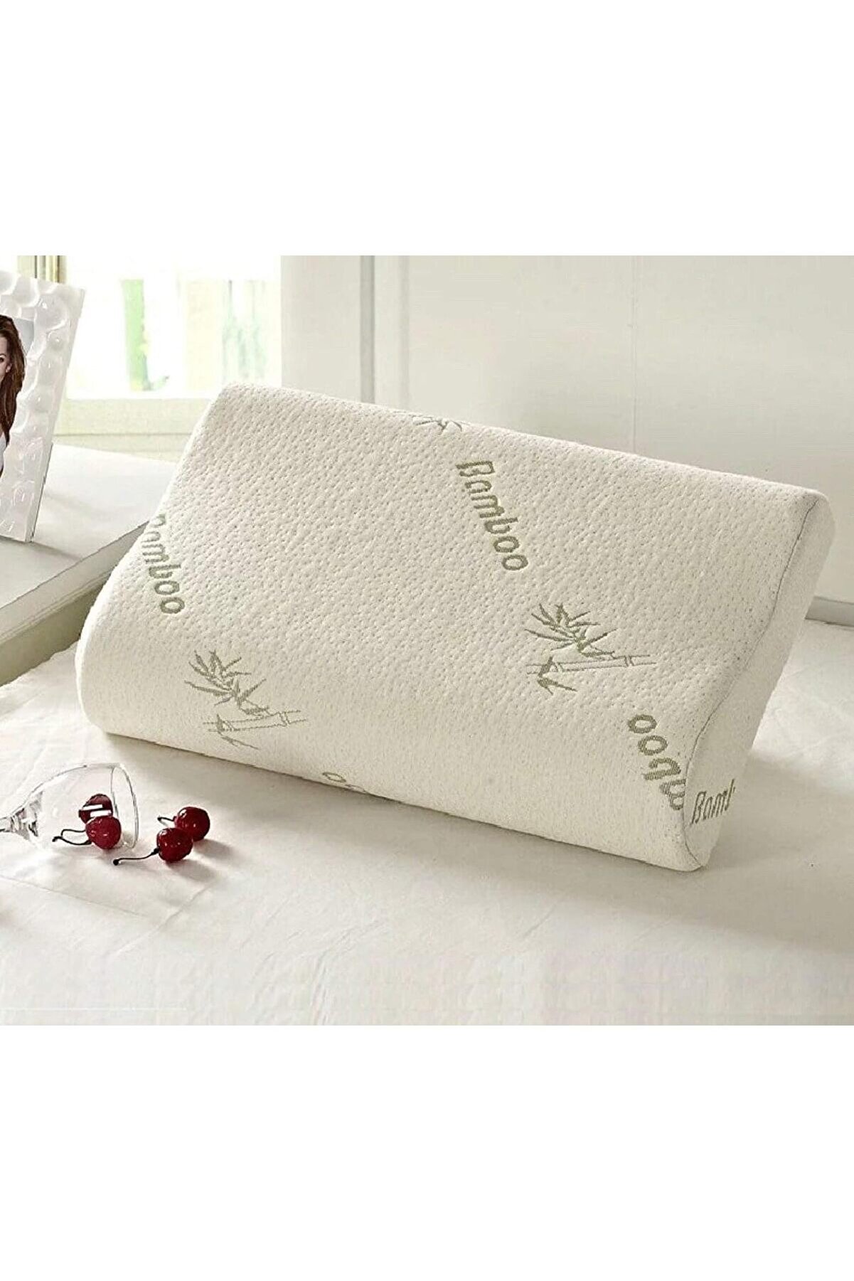 Vi̇sco Yastık Bambu Kılıflı Ortopedi̇k Yastık Boyun Yastığı 1014773