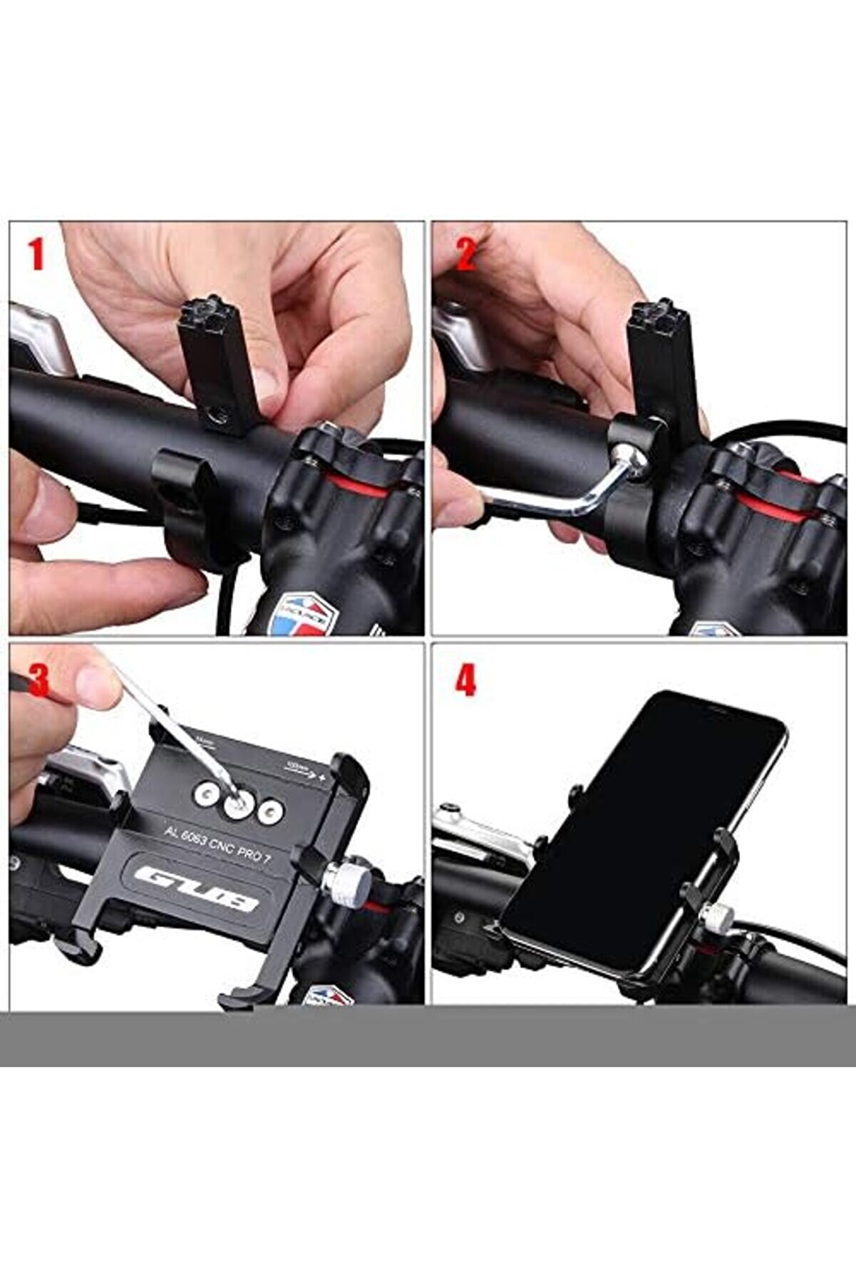 Mrtshoppng Pro7, Alümi̇nyum Alaşımlı Montaj Cep Telefonu Tutacağı, Bi̇si̇klet Tutacağı, Bi̇si̇klet, Motos