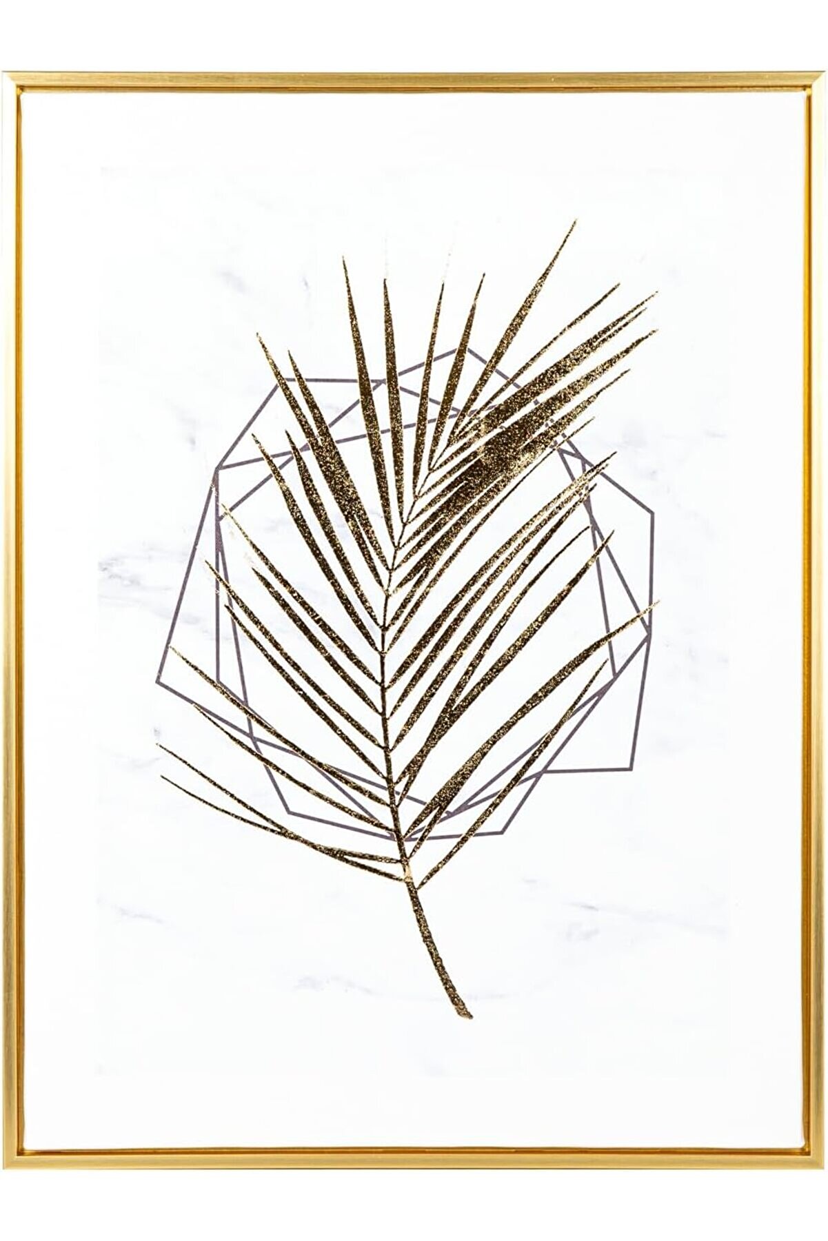 STOREMAX Renk Ahşap Çerçeveli Kabartmalı Yaprağı Kanvas Tablo -Beyaz 45x2,5x60 Cm. 1014773