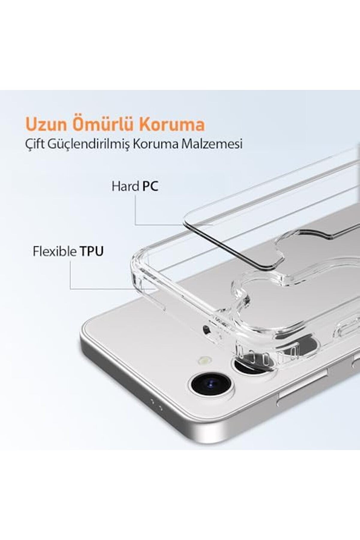 S25 Seri̇si̇ İle Uyumlu Ai̇r Darbe Emi̇ci̇ Tpu + Pc Şeffaf Kılıf ( S25 / S24 ) 1014773