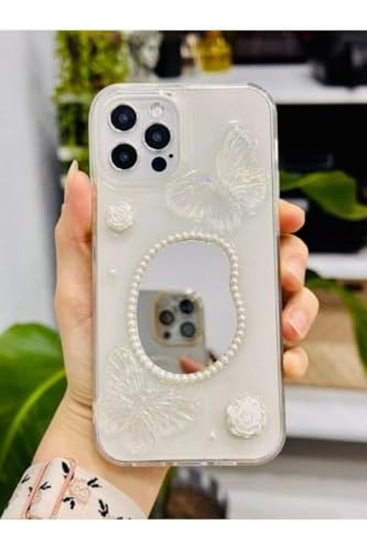 Aksesuar Iphone 12 Ve 12 Pro İle Uyumlu Aynalı Darbe Önleyi̇ci̇ Kamera Korumalı Si̇li̇kon Kılıf 1175713