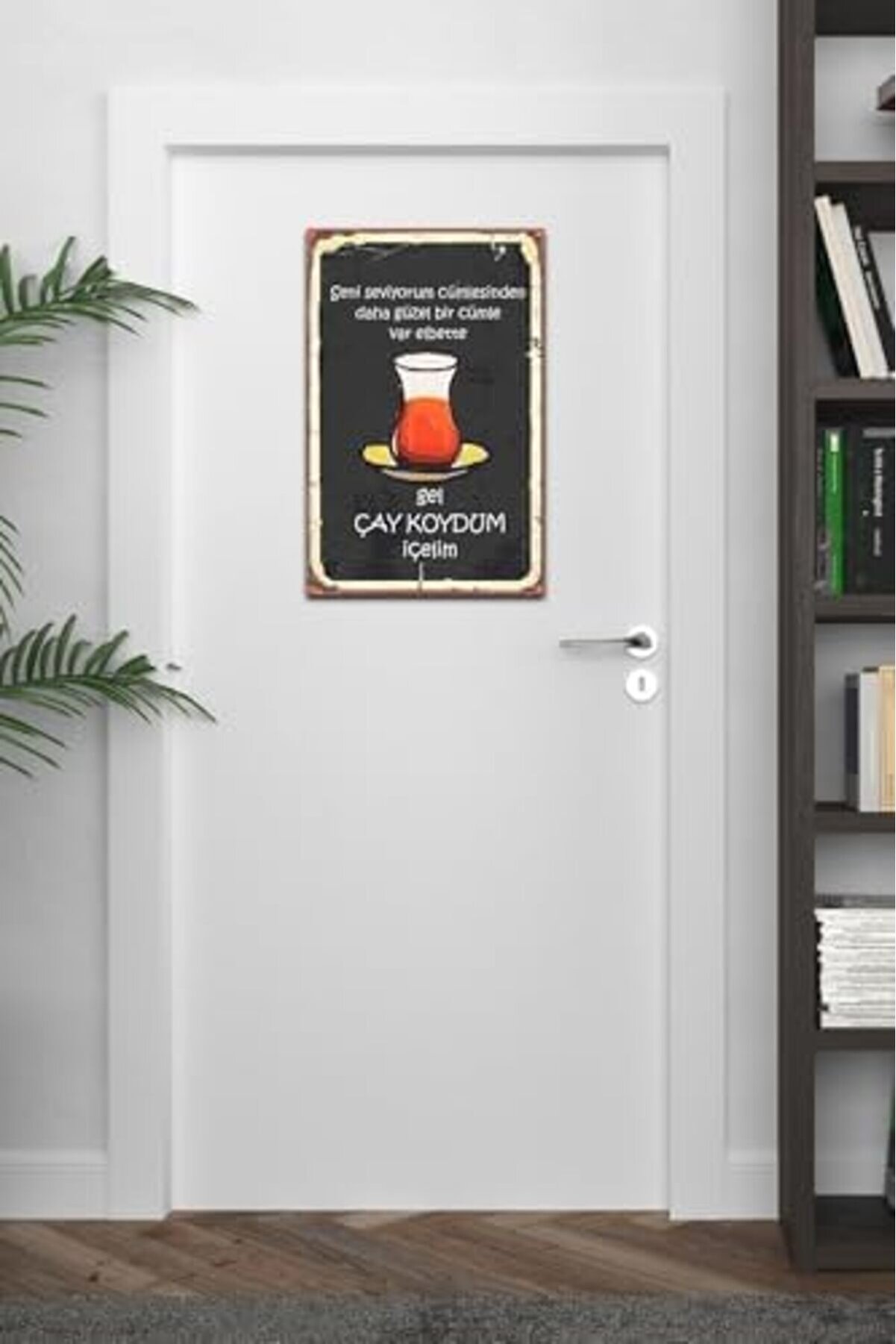 Gel Çay Koydum Içeli̇m Retro Drtr0002 Ahşap Mdf Tablo 1014773