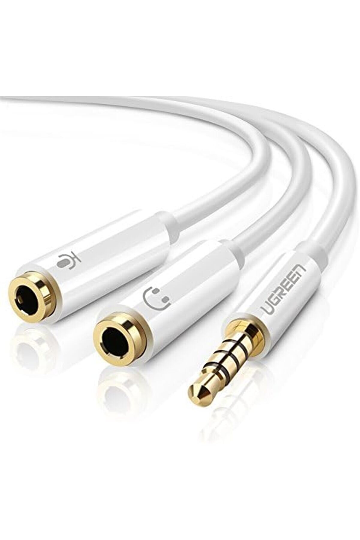Svngsphereshop Mi̇krofon Ve Kulaklık Ayırıcı 3.5 Mm Y Kablo Beyaz Svngsphereshop 917250