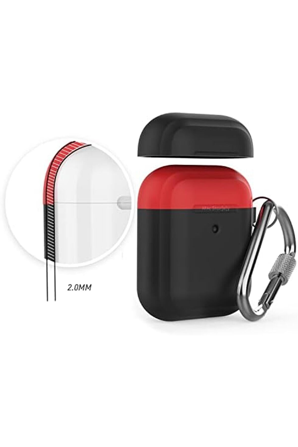 1-2 Nesi̇l Uyumlu Si̇li̇kon Kılıf – Mat Yumuşak Dokulu, Darbe Emi̇ci̇, Kemer Kli̇psli̇ Karabi̇na, Kablosuz Ş