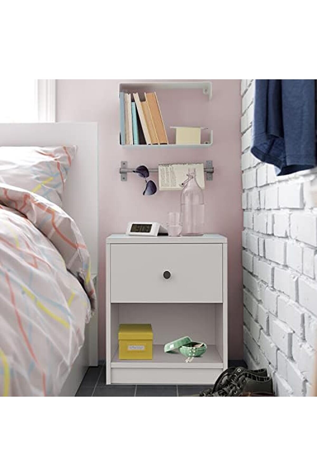 Kmd110-Beyaz Tek &Ccedil;ekmeceli̇ Komodi̇n 1014773