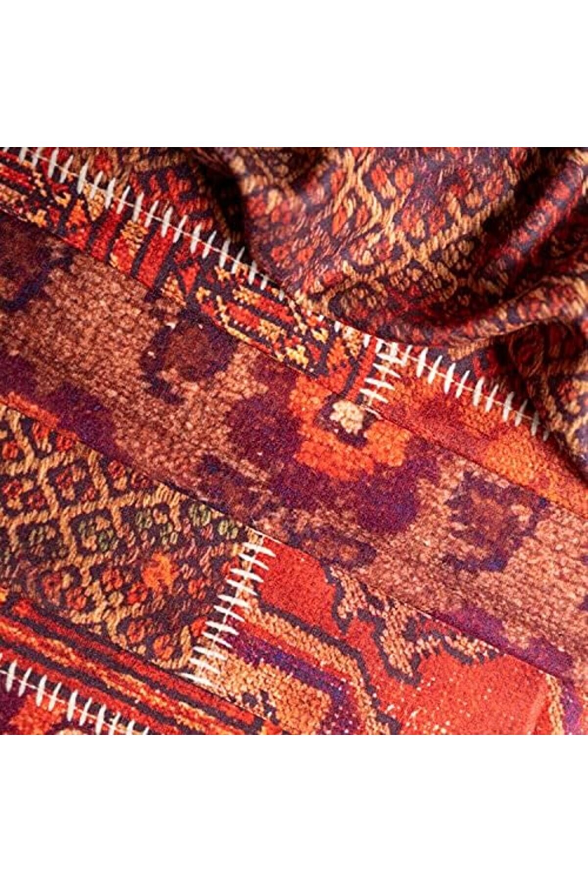 Concept Softmi̇cro Koltuk Örtüsü | Çekyat Örtüsü | Koltuk Şalı | Etni̇k Desenli̇ Patchwork Kaymaz | Ki̇r