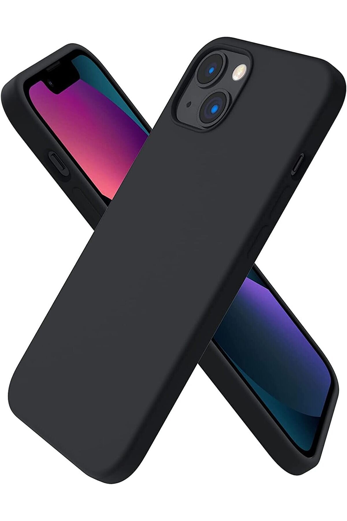 STOREMAX 13 Kılıf 6.1 ile Uyumlu, Sıvı Silikon 3 Katmanlı Tam Kaplamalı Yumuşak Jel Kauçuk Kılıf Kapak (Siyah