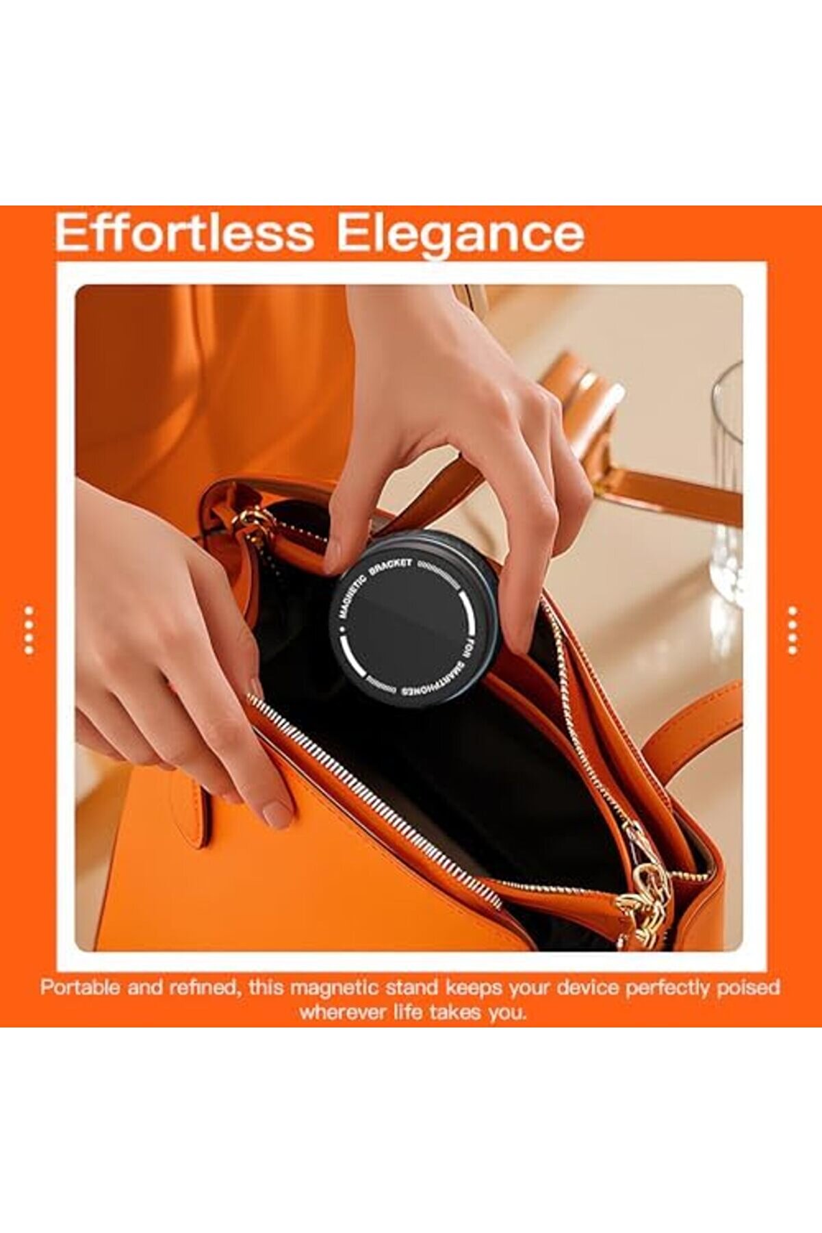 Eli̇zzashop Magsafe İçi̇n Araç Telefonu Tutacağı, Akşam Yemeği̇ Güçlü Ve Manyeti̇k 360° Ayarlanabi̇li̇r Ar