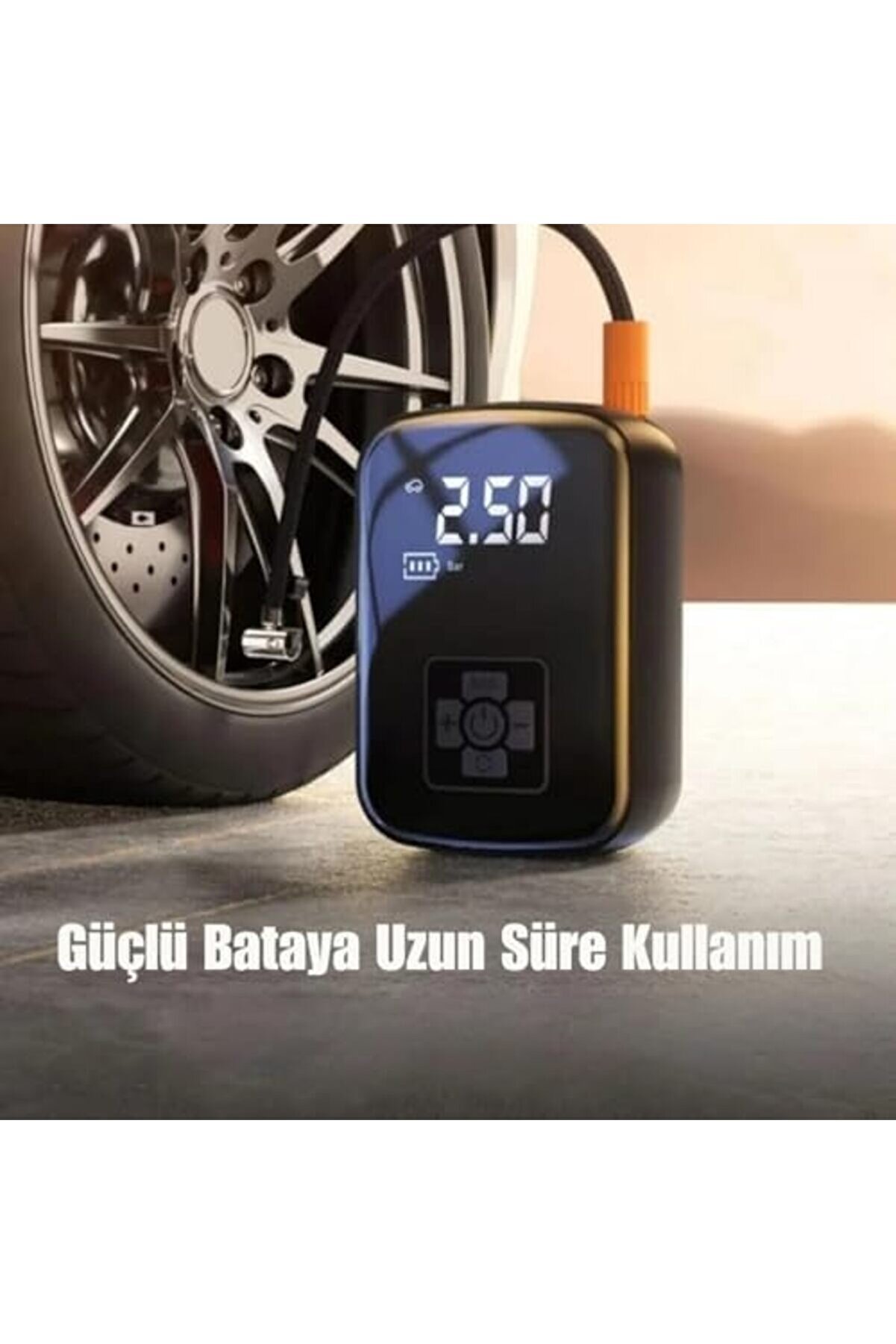 Kompresörü, 150 Psı Göstergeli̇ Oto Kompresör, Araba, Motosi̇klet, Bi̇si̇klet Ve Top İçi̇n, Taşınabi̇li̇r Ş