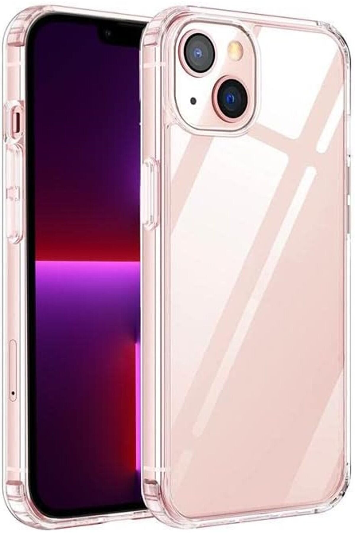 STOREMAX İLETİŞİM 13 ile uyumlu Kapak K&ouml;şe Korumalı Tıpalı Şeffaf Kılıf 1014773