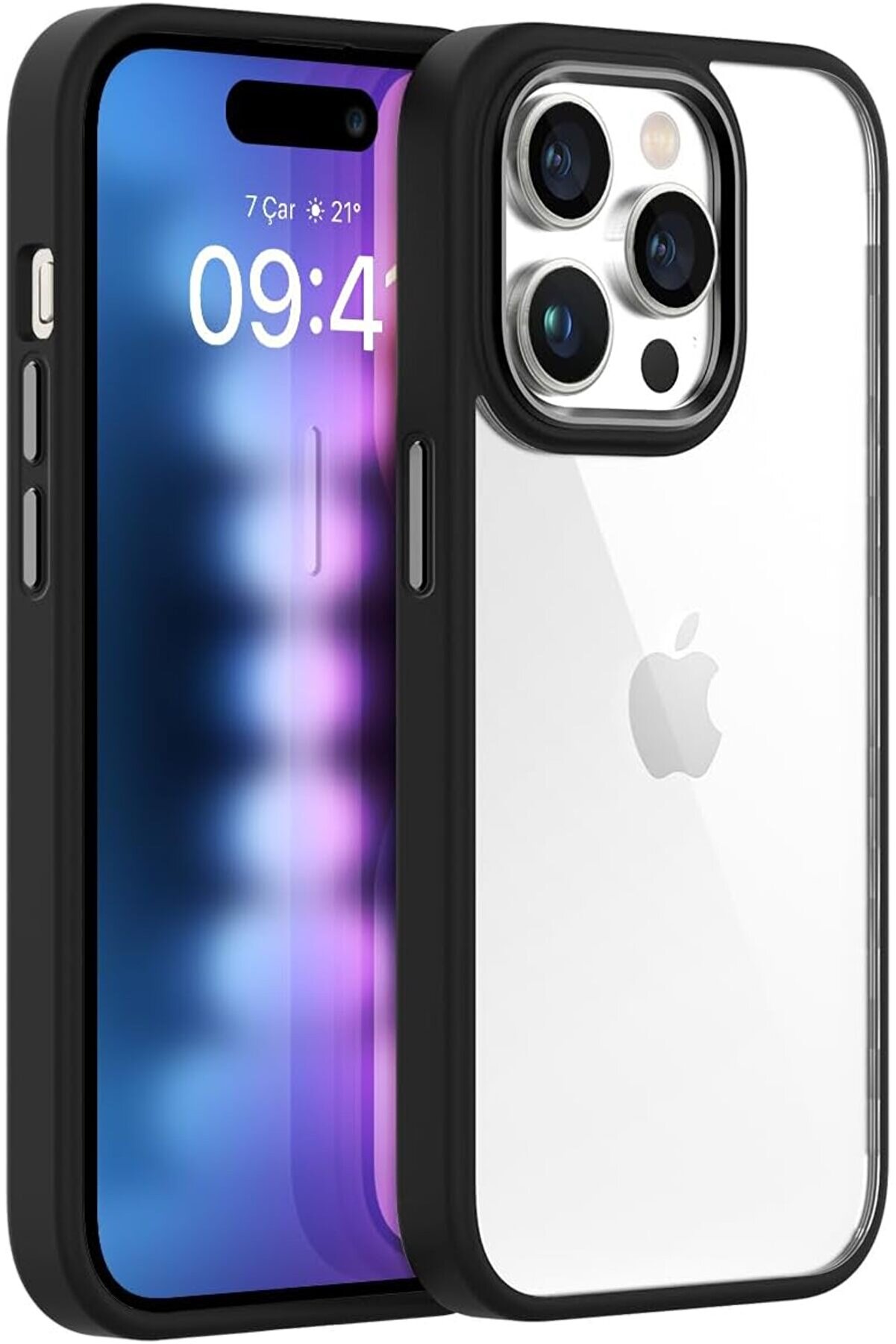 STOREMAX LABS 15 Pro Max ile Uyumlu New Air Bumper Kılıf, Telefon Kılıfı (Siyah) 1014773