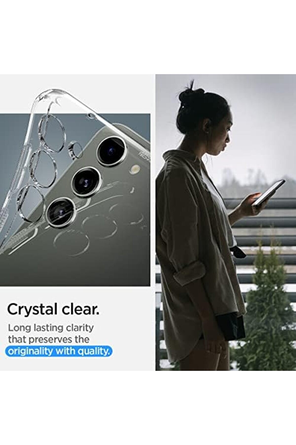 S23 Kılıf Crystal 4 Tarafı Tam Koruma Crystal Clear - Acs05