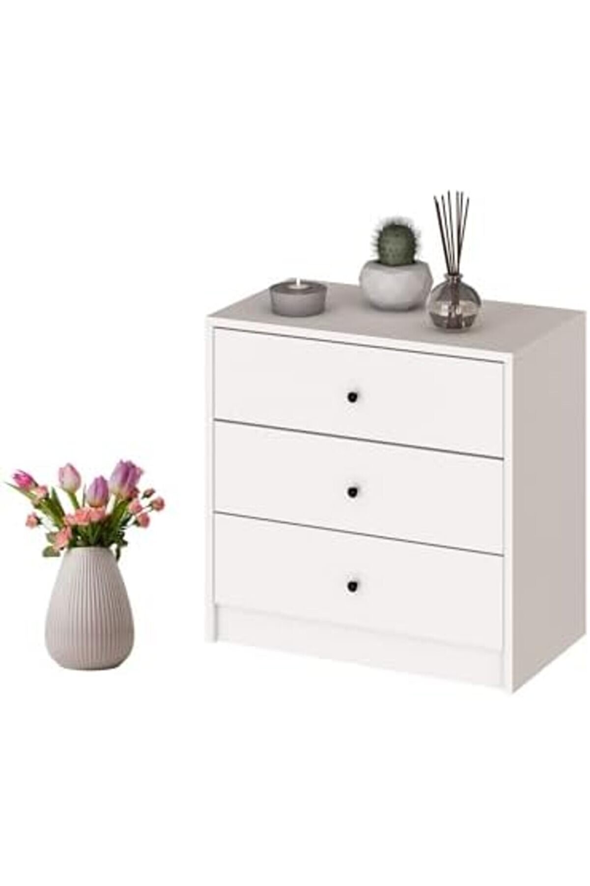 Sfr103-Beyaz 3 Çekmeceli̇ Şi̇fonyer Komodi̇n 1014773