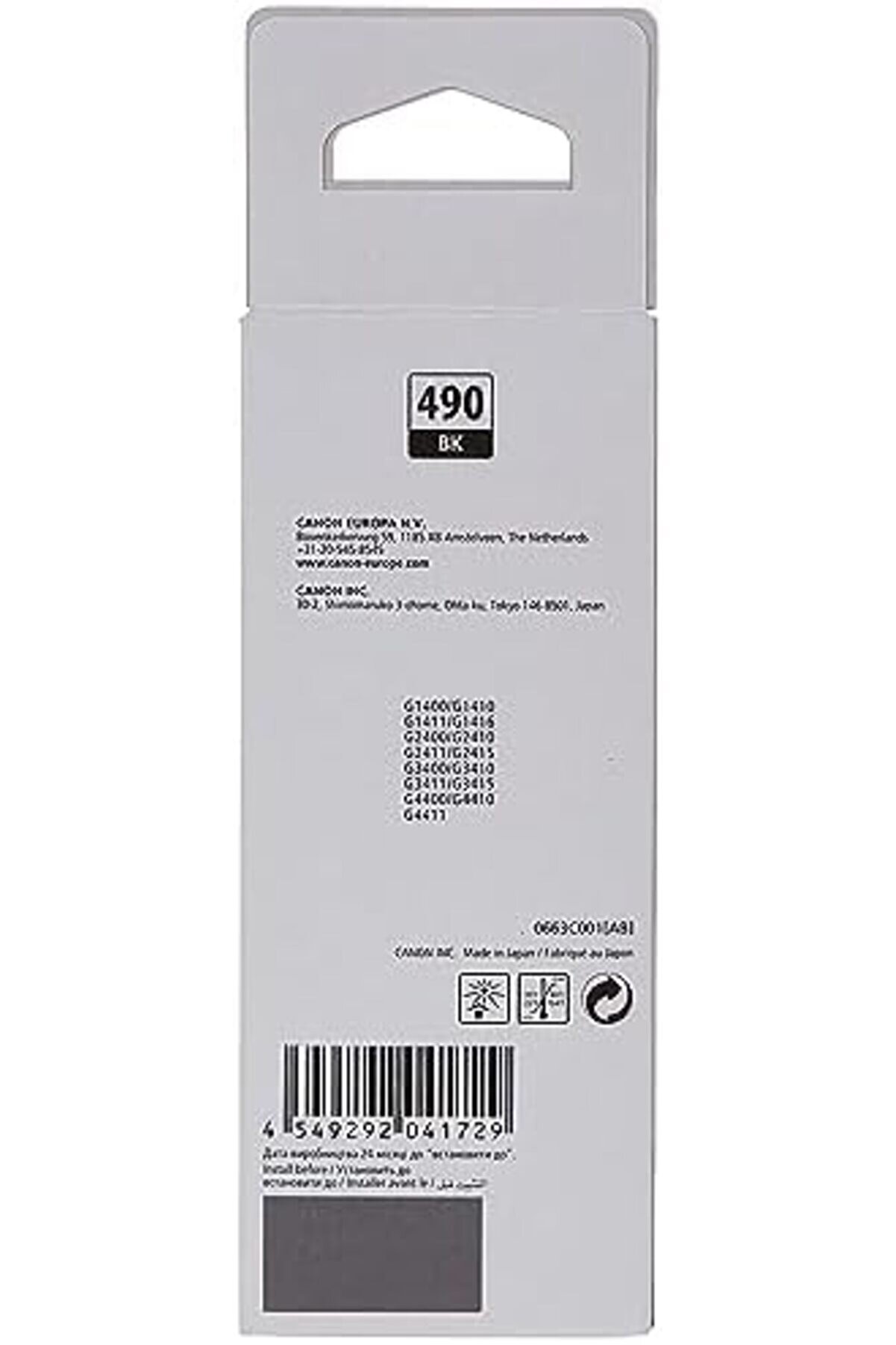 Gı-490 Bk Ori̇ji̇nal Si̇yah Mürekkep Kartuşu 0663C